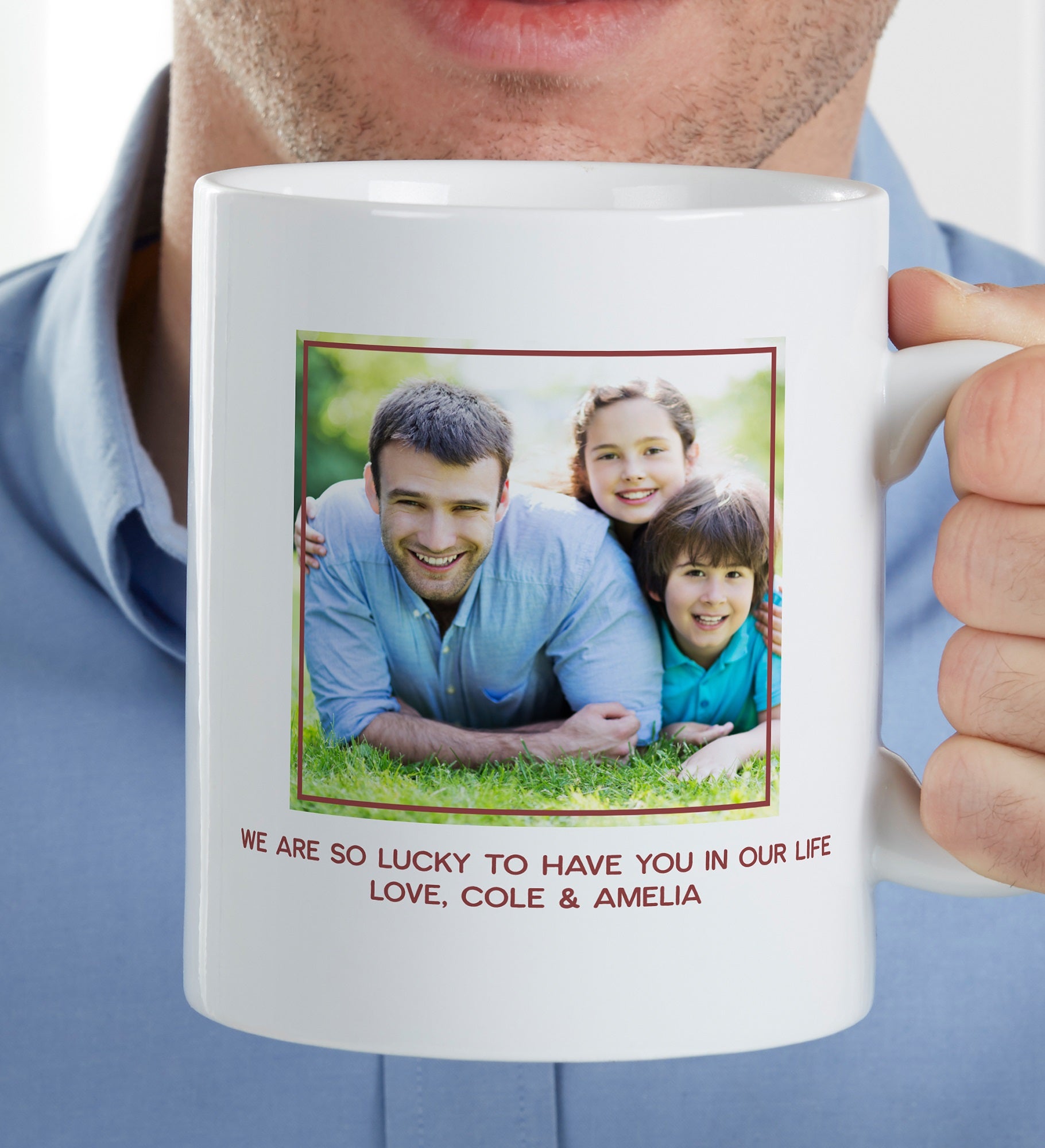 Best Step Dad Personalized Photo 30 oz. Oversized Coffee Mug