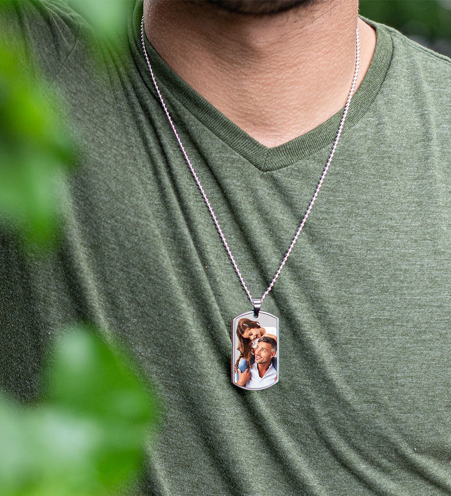 Personalized Color Photo Dog Tag Pendant