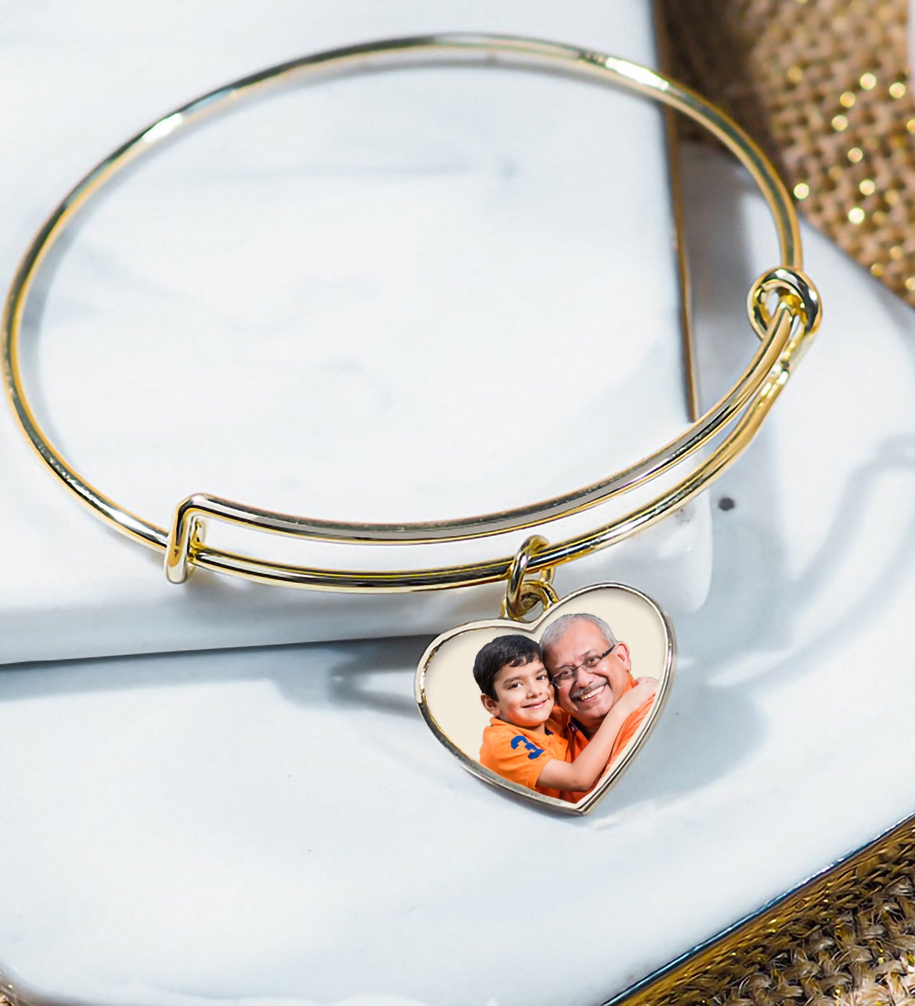 Personalized Photo Heart Bracelet