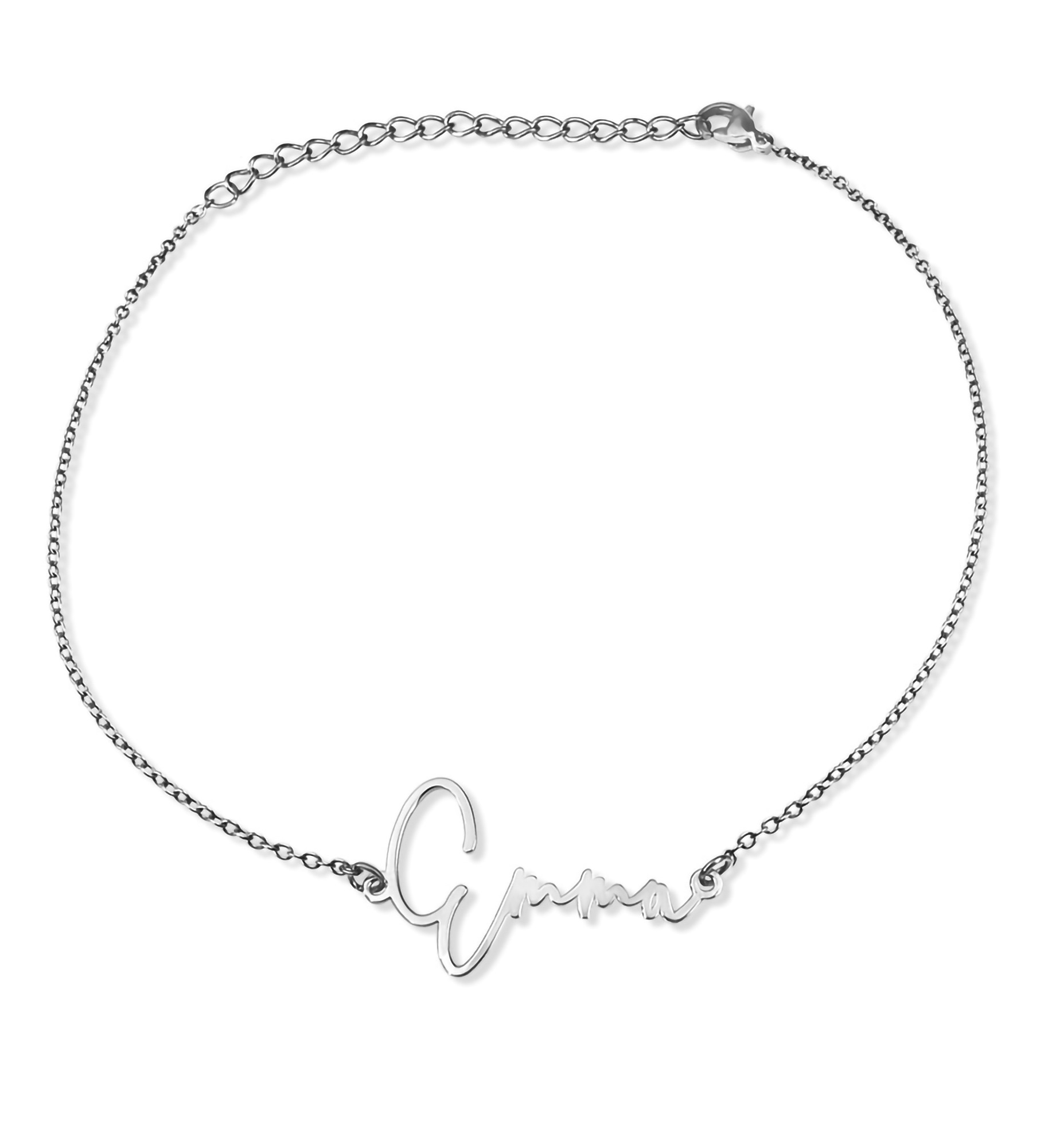 Personalized Modern Script Name Anklet