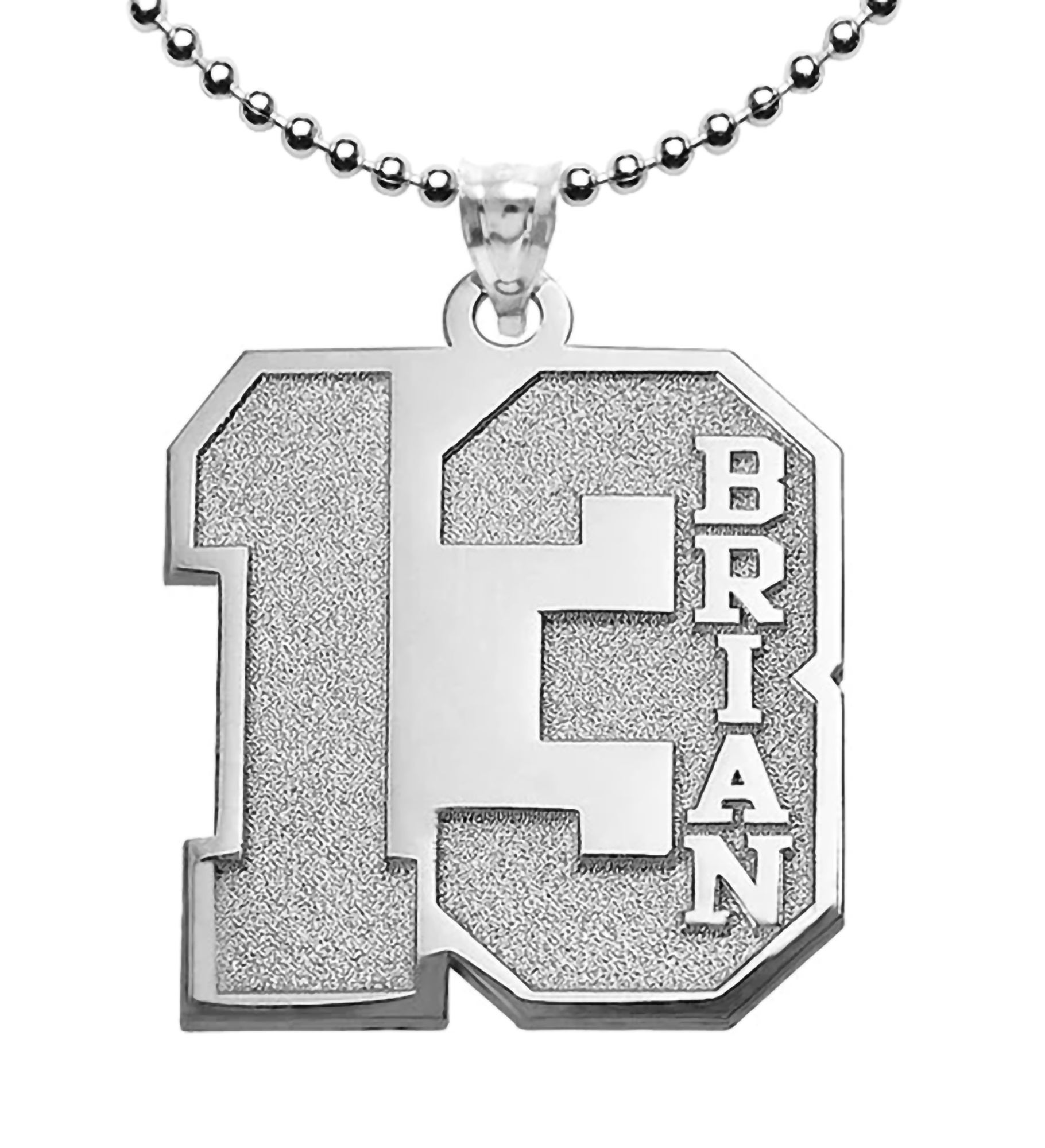 Personalized Number Pendant with Name