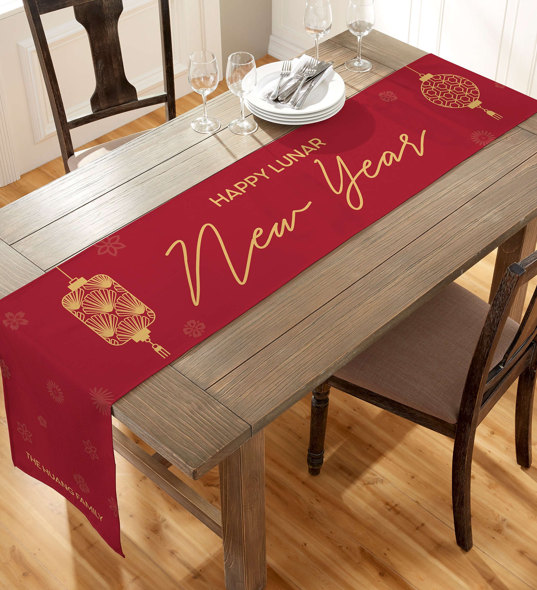 Lunar New Year Personalized Table Runner