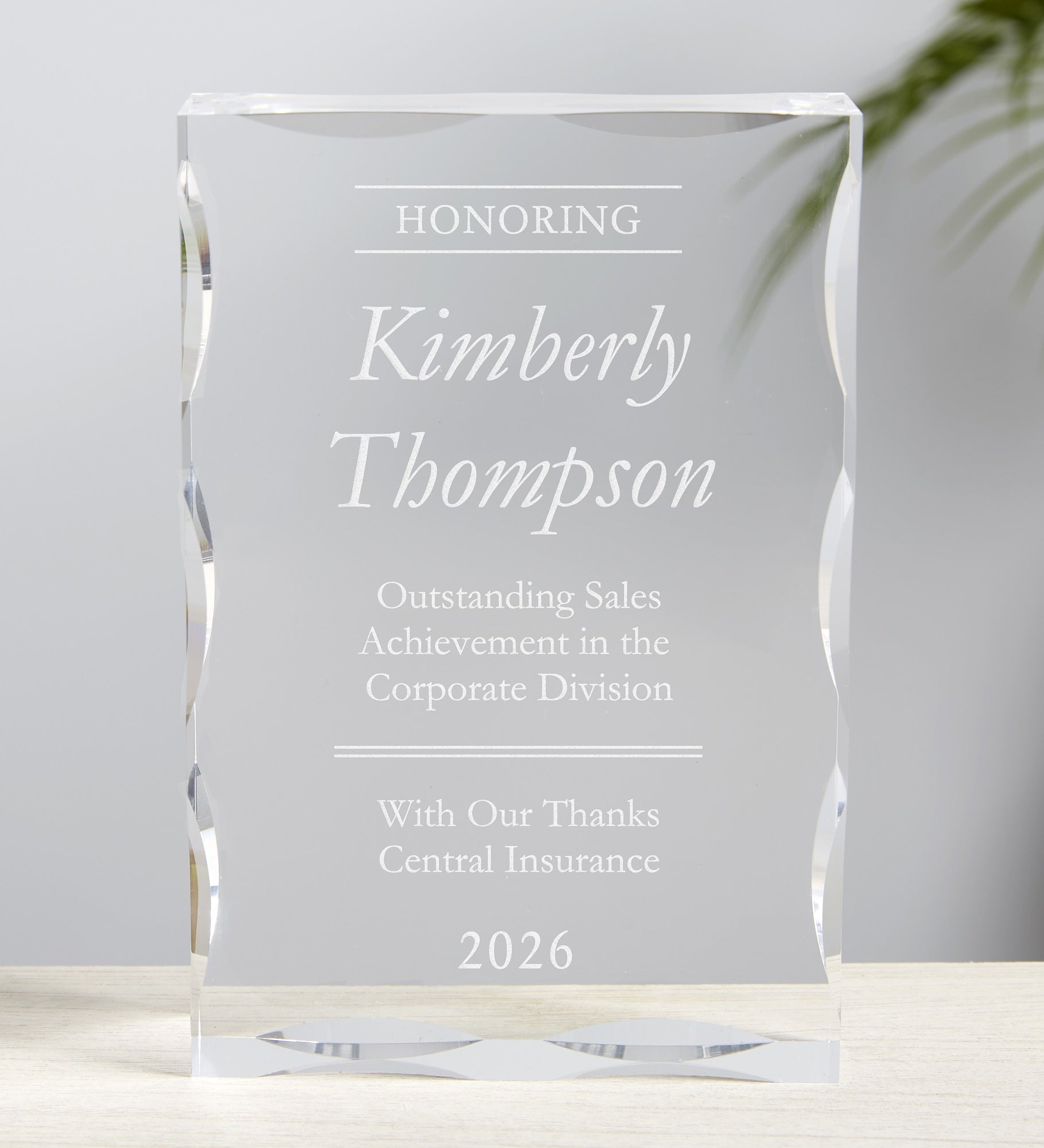 Performing with Excellence Personalized Keepsake Block