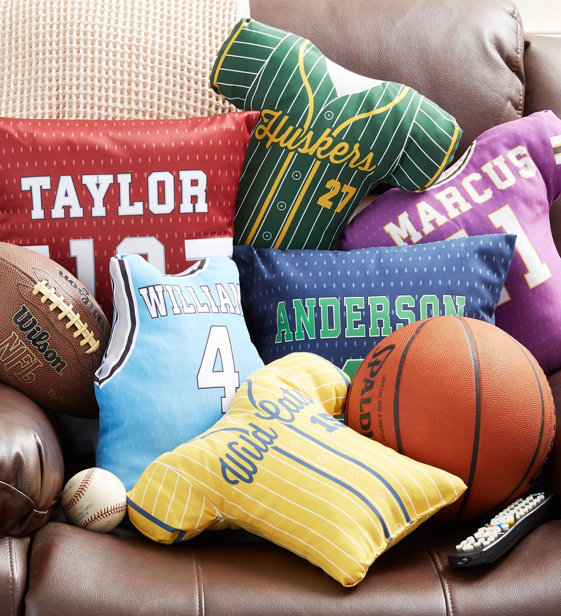 Football Jersey Personalized Throw Pillow