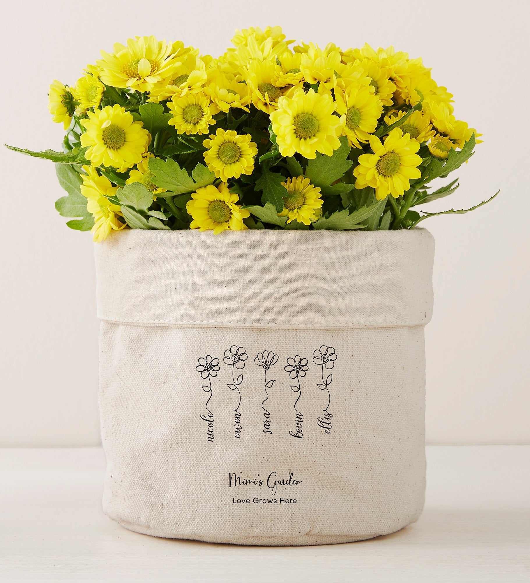 Garden Of Love Personalized Canvas Flower Planter