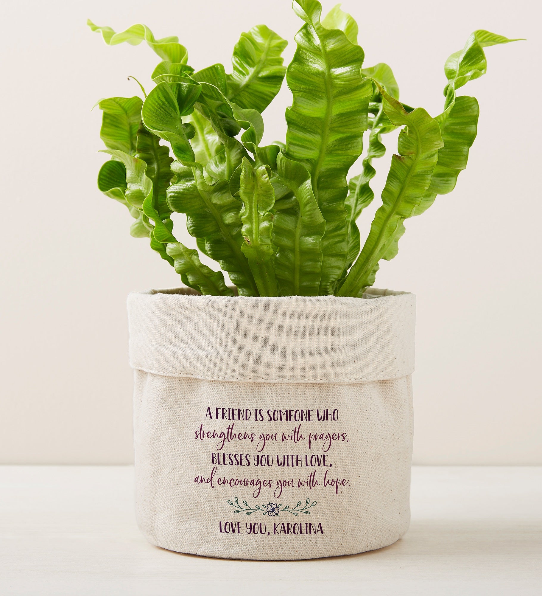 My Friend Personalized Canvas Flower Planter