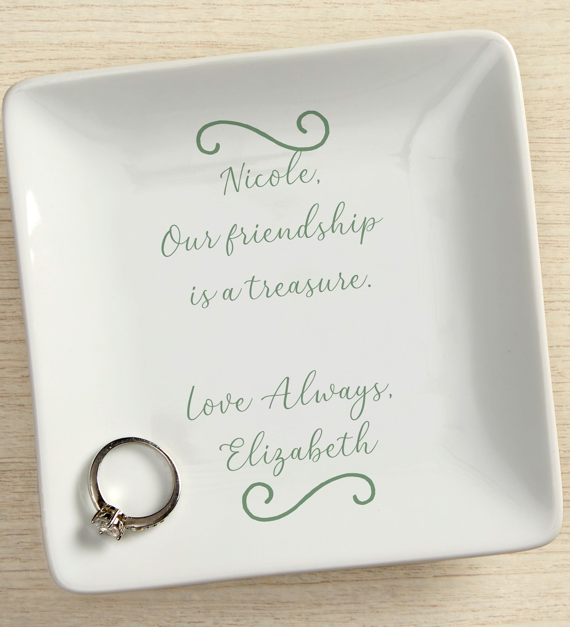 Write Your Own Personalized Ring Dish