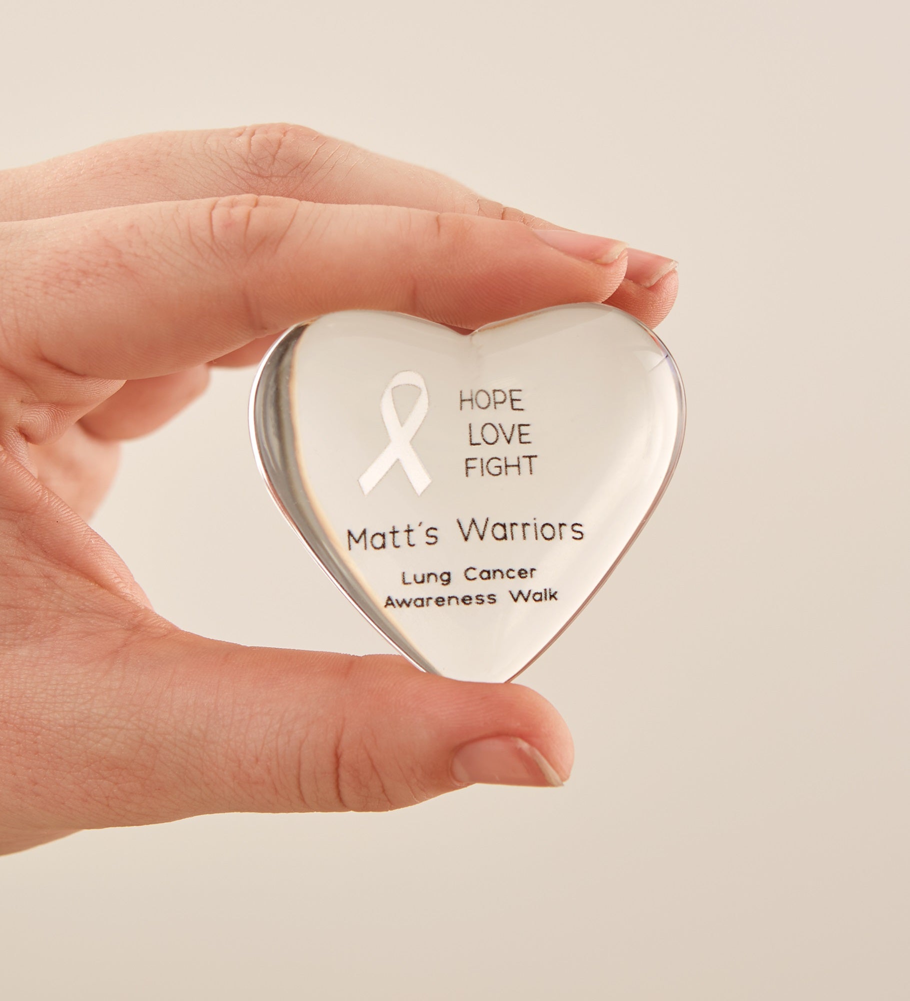 Choose Your Awareness Ribbon Personalized Mini Heart Keepsake