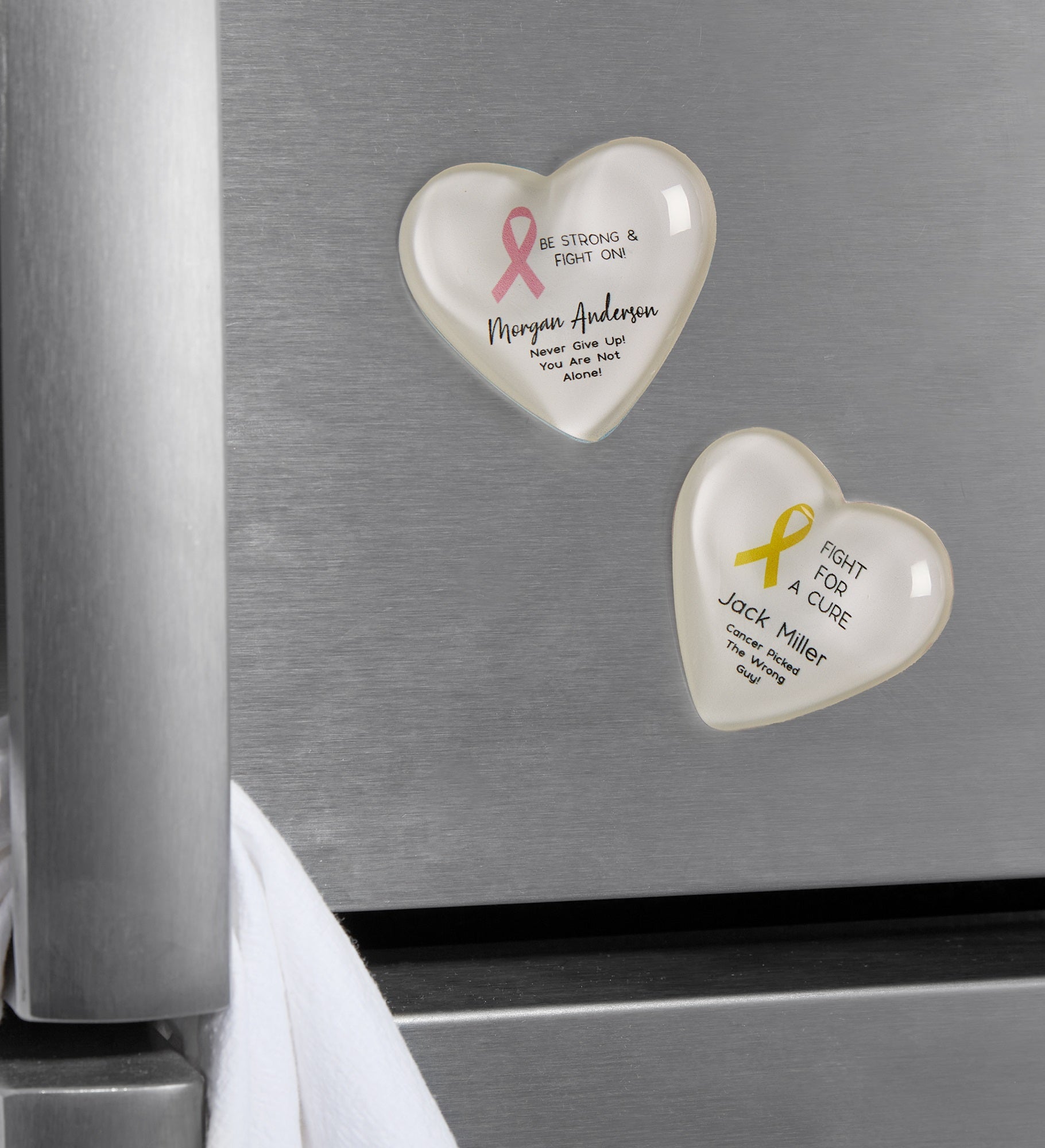 Choose Your Awareness Ribbon Personalized Acrylic Heart Magnet