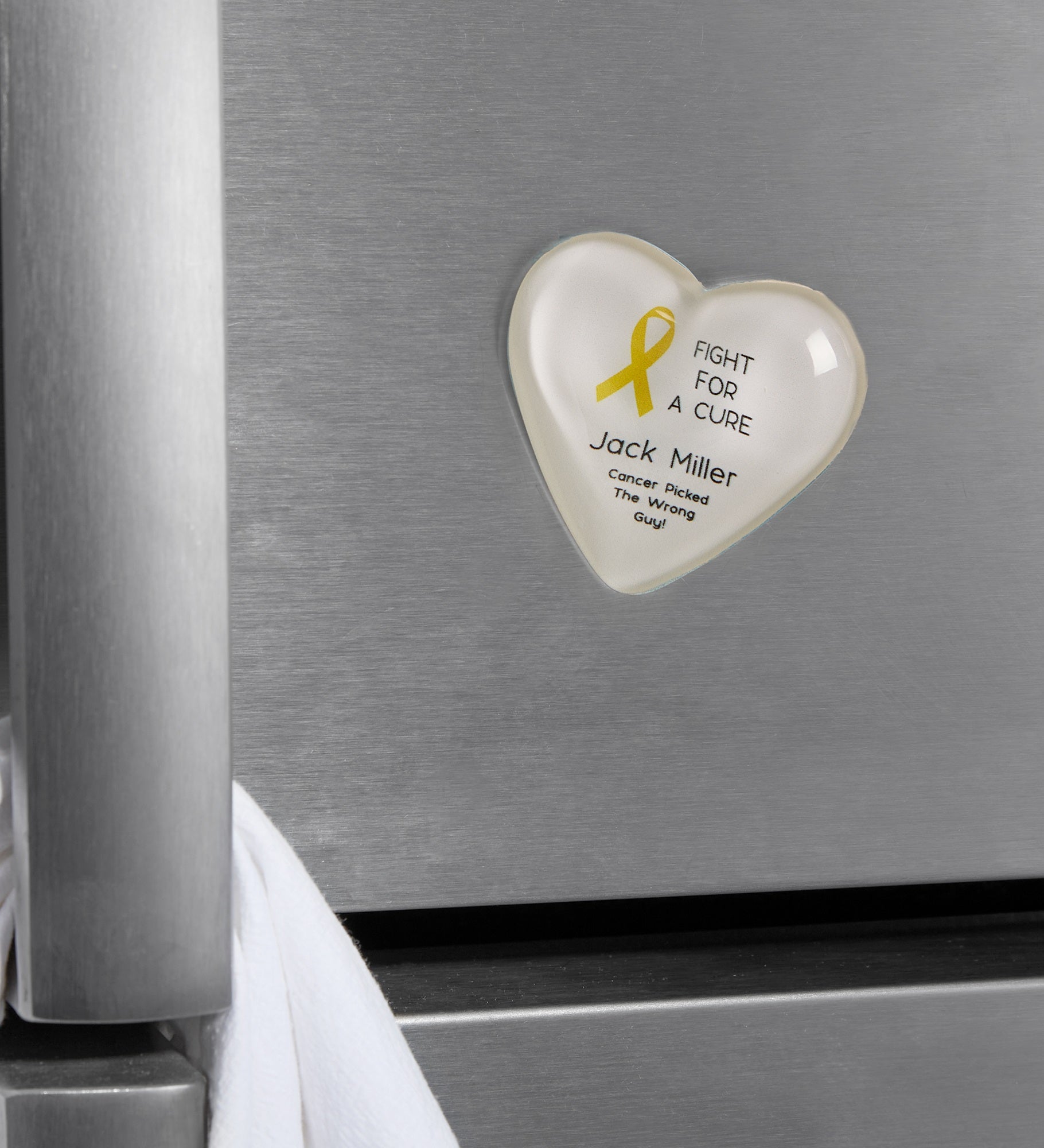 Choose Your Awareness Ribbon Personalized Acrylic Heart Magnet