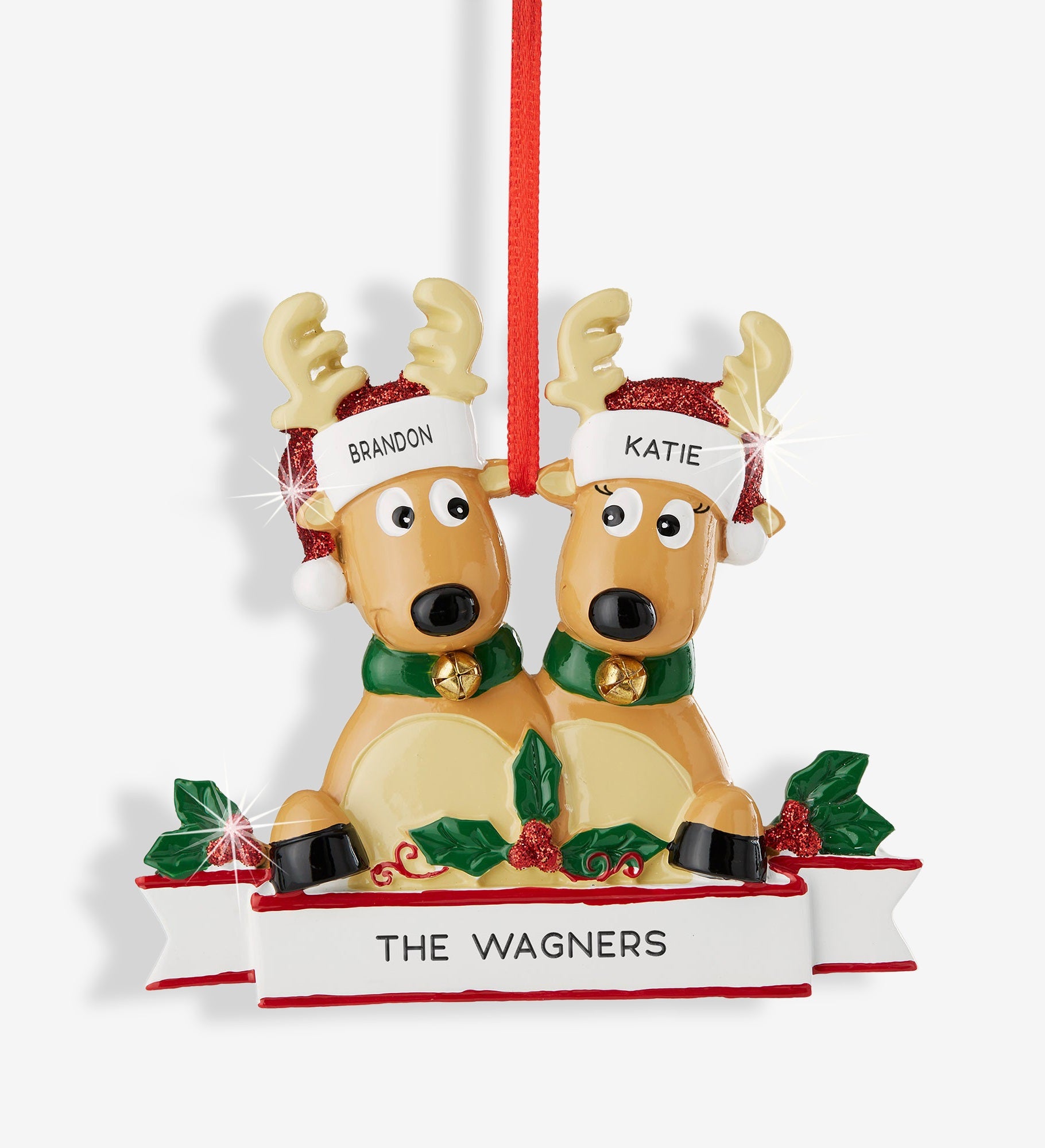 Reindeer Family Personalized Ornament