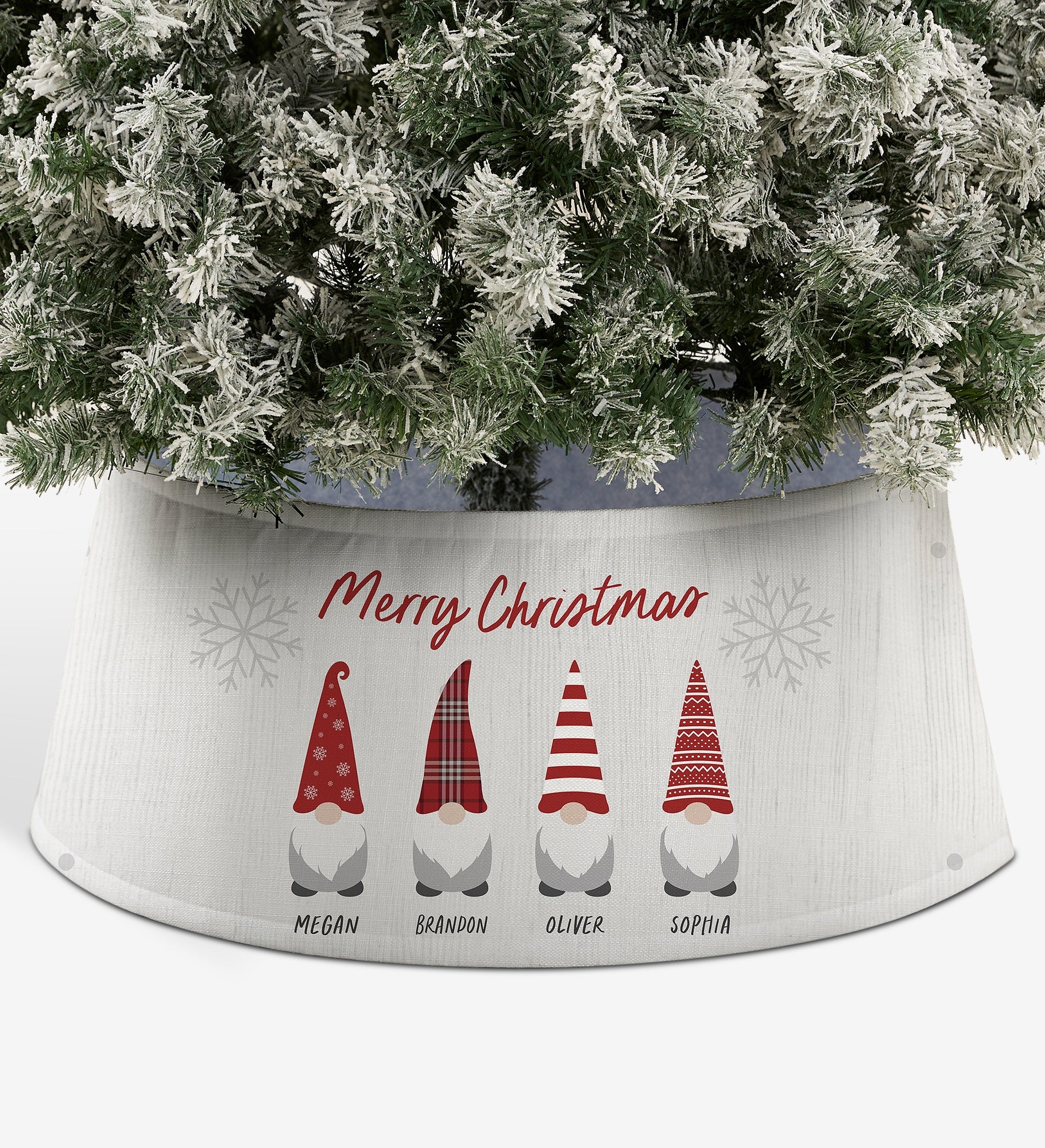 Christmas Gnomes Personalized Christmas Tree Collar