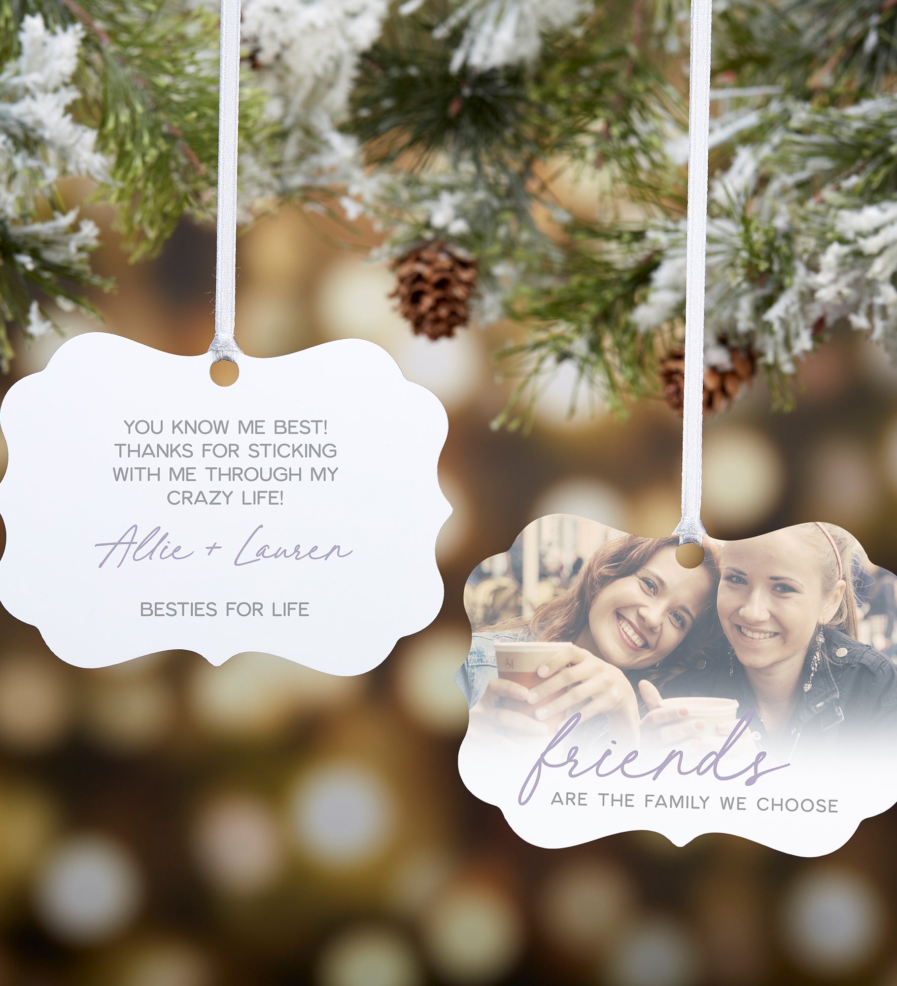 Friends Are The Family We Choose Personalized Ornament