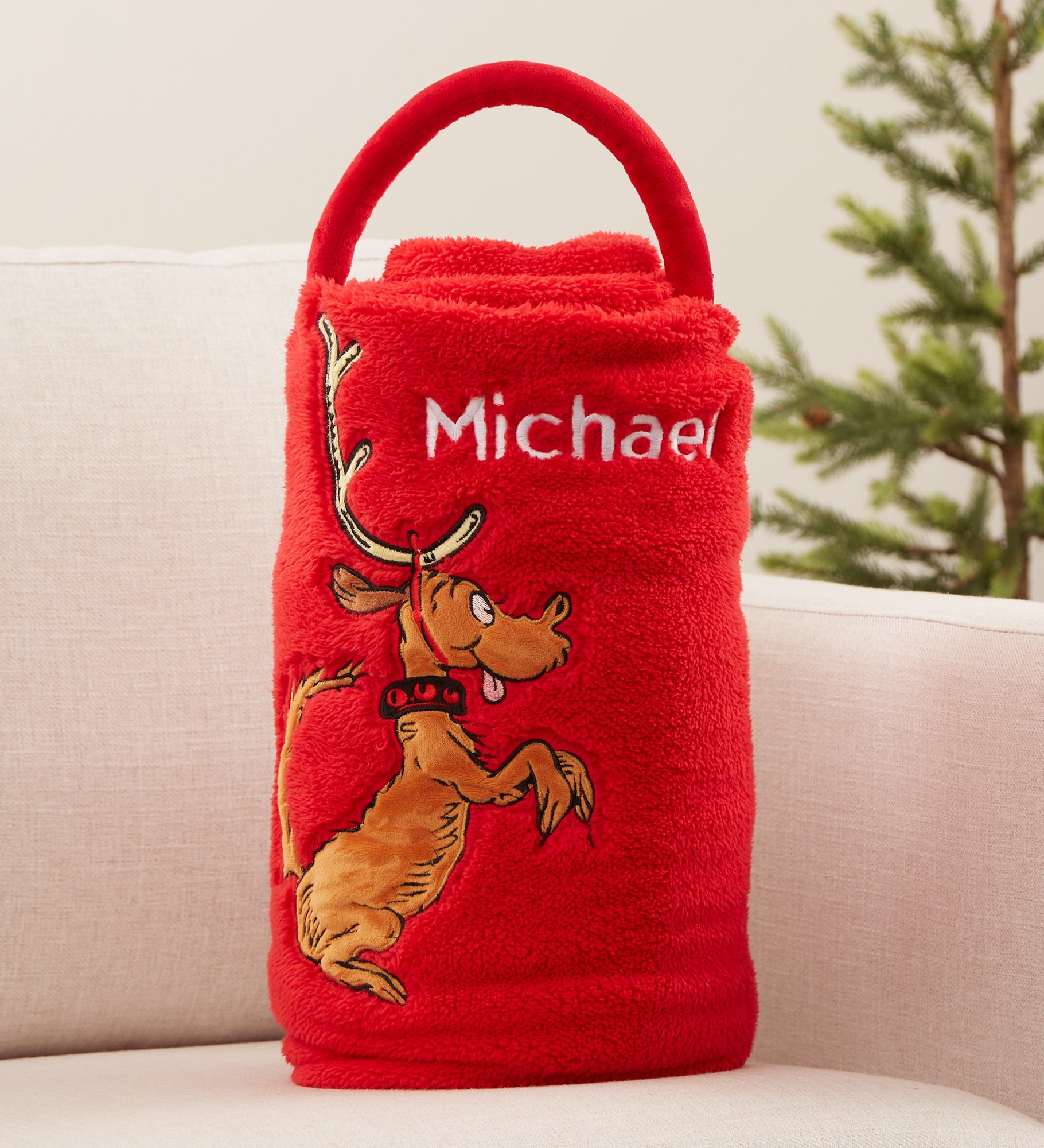 The Grinch Max Personalized Fleece Blanket