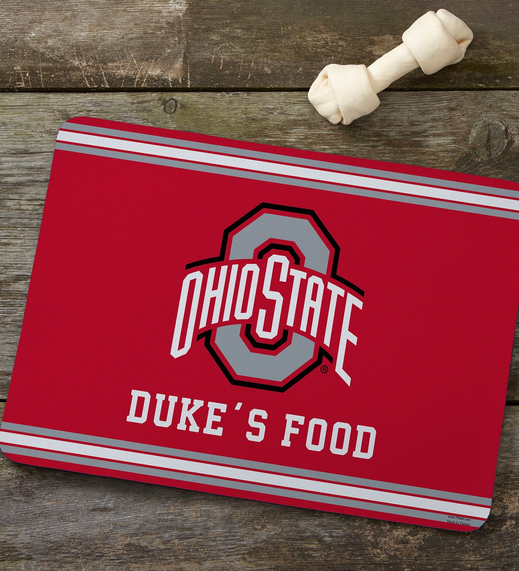 NCAA Ohio State Buckeyes Personalized Pet Food Mat