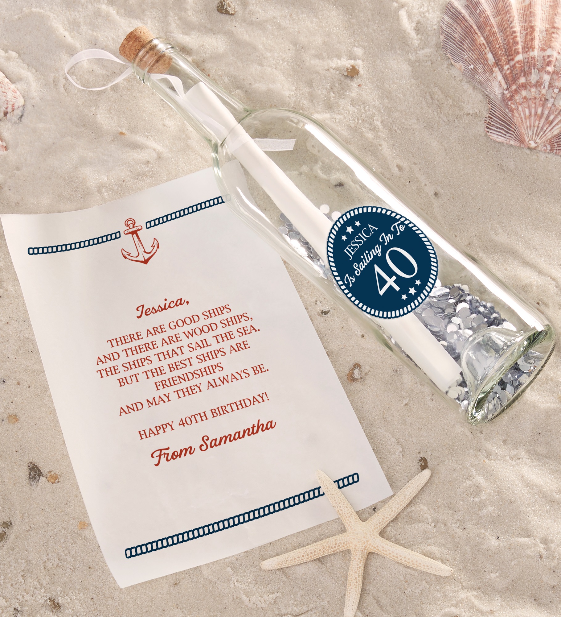 Birthday Treasure Personalized Letter In A Bottle