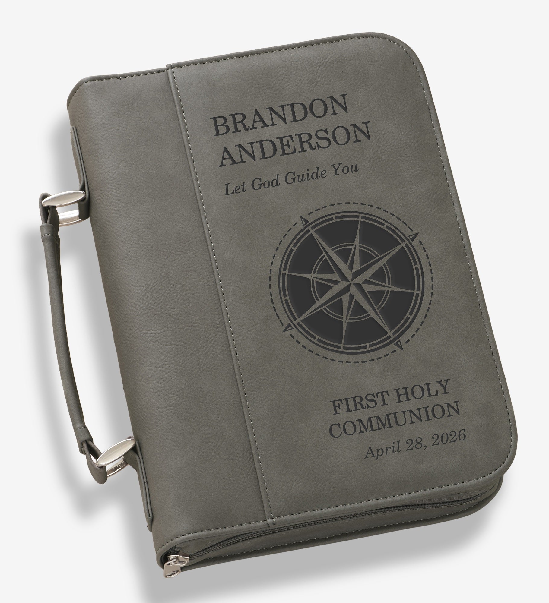First Communion Compass Personalized Bible Cover