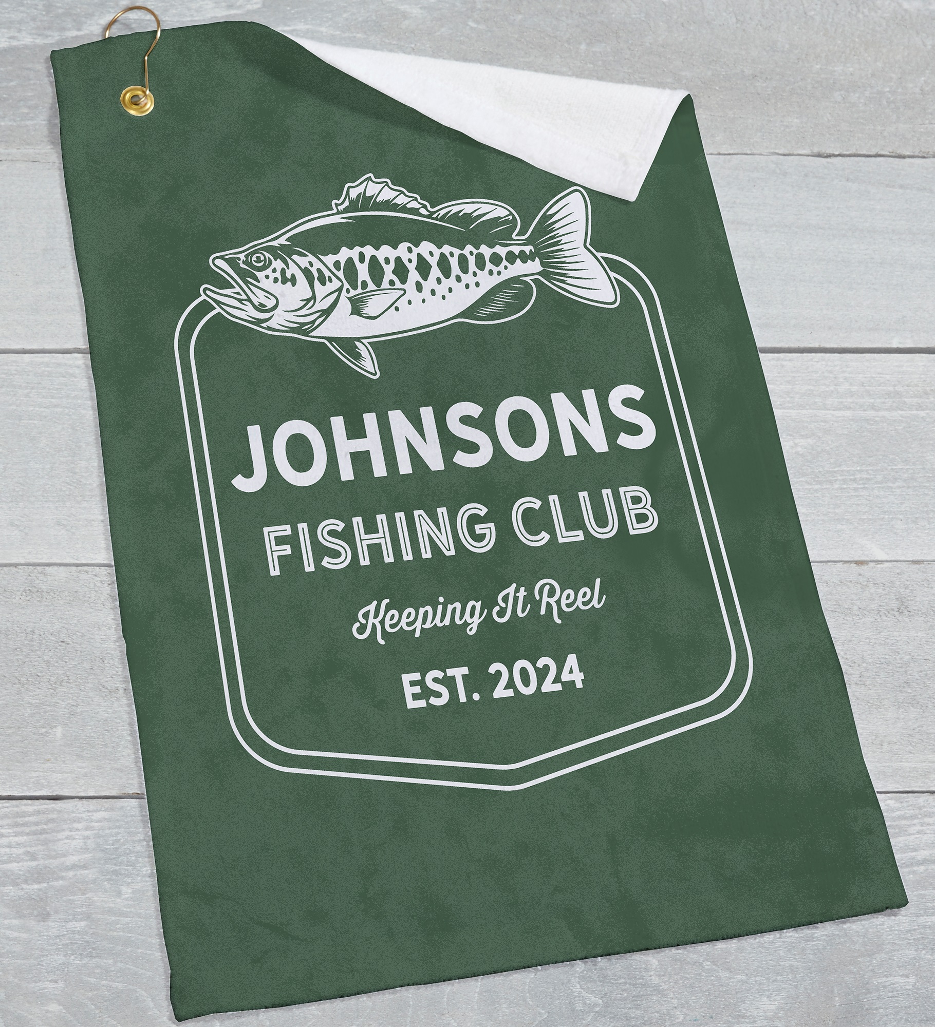 Fishing Club Personalized Towel