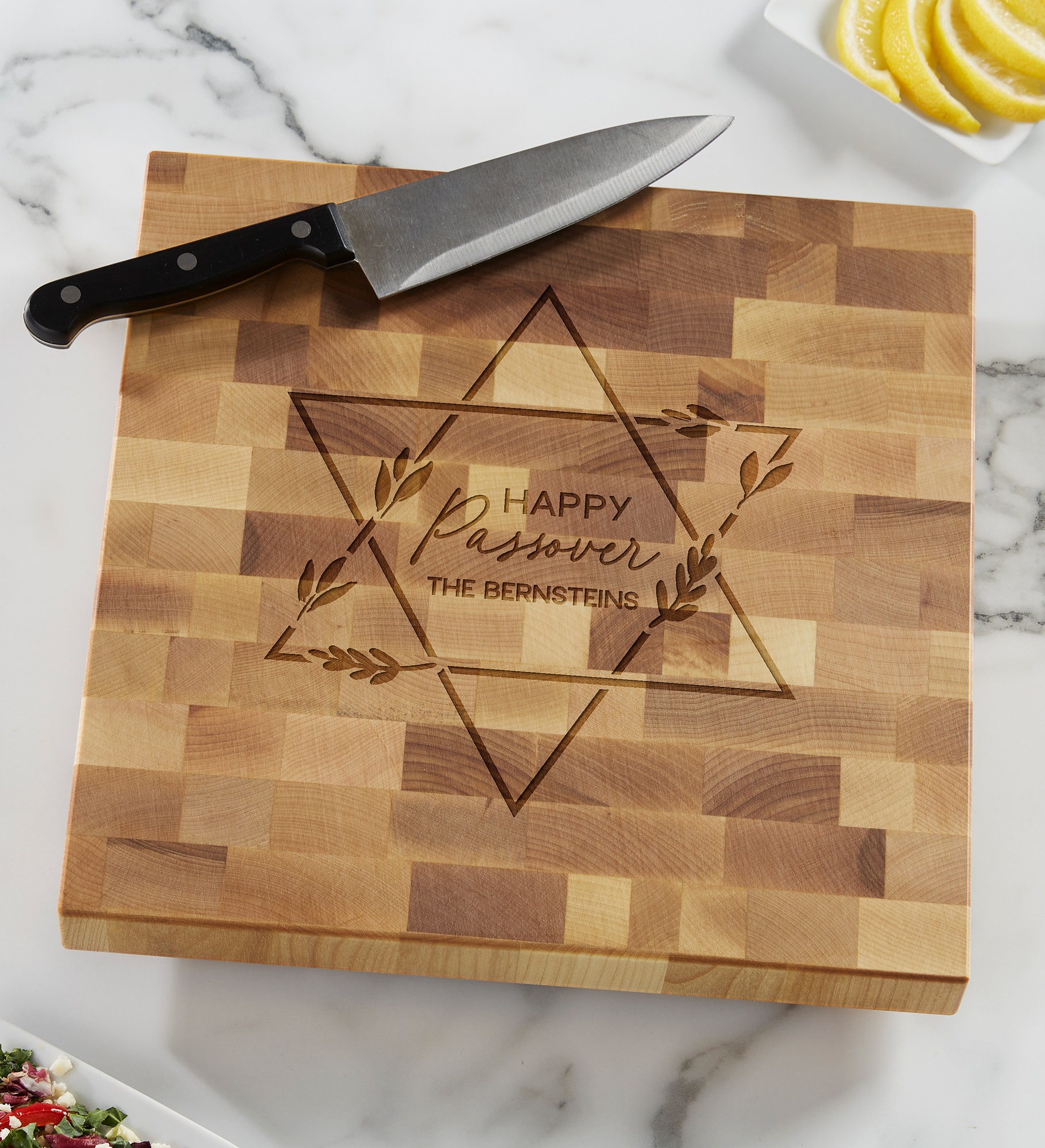 Passover Personalized Butcher Block Cutting Board