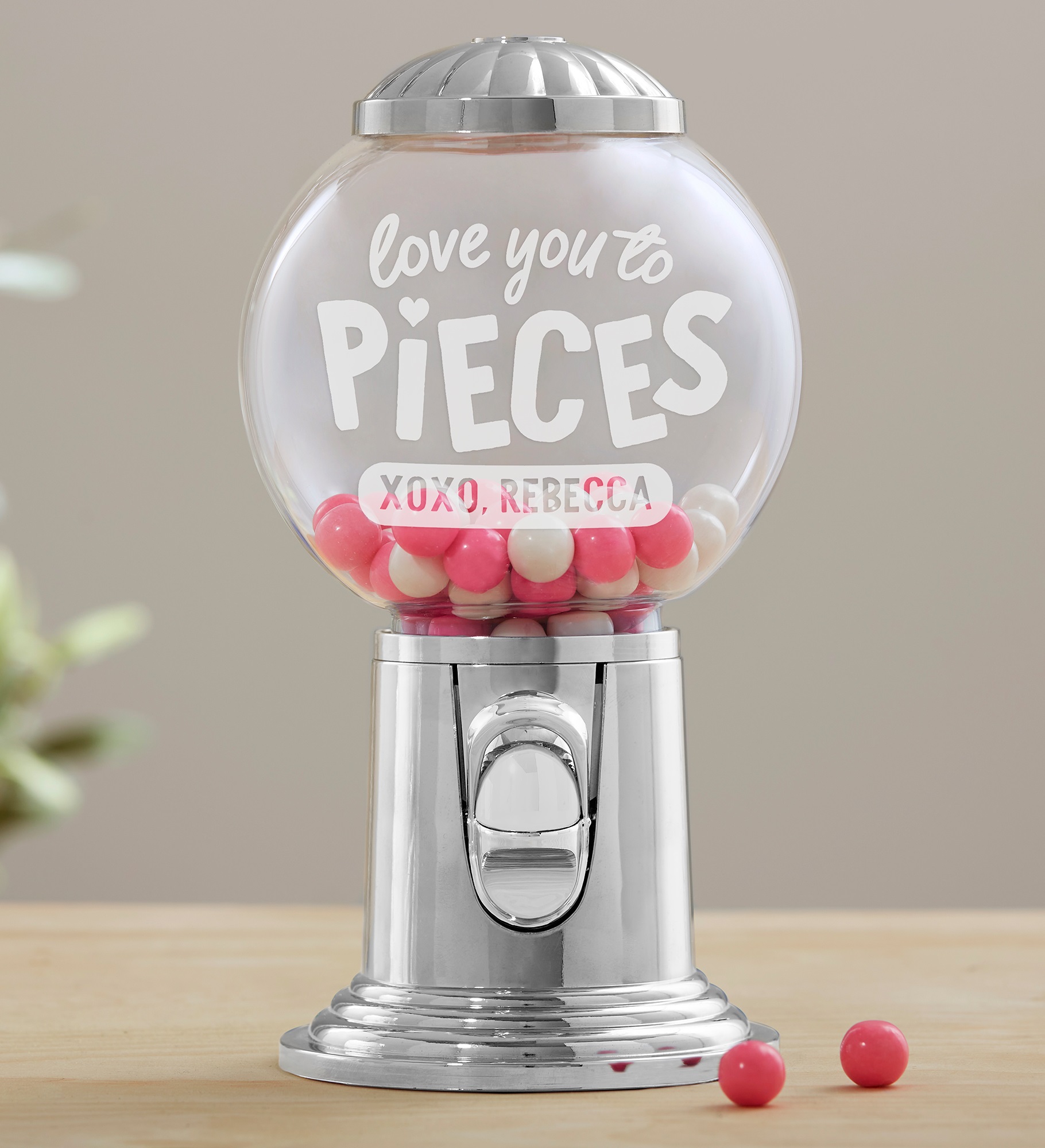 Love You to Pieces Personalized Candy Dispenser