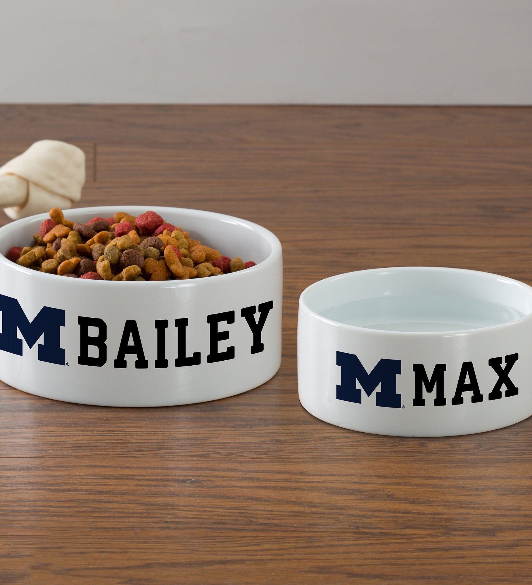 NCAA Michigan Wolverines Personalized Dog Bowls