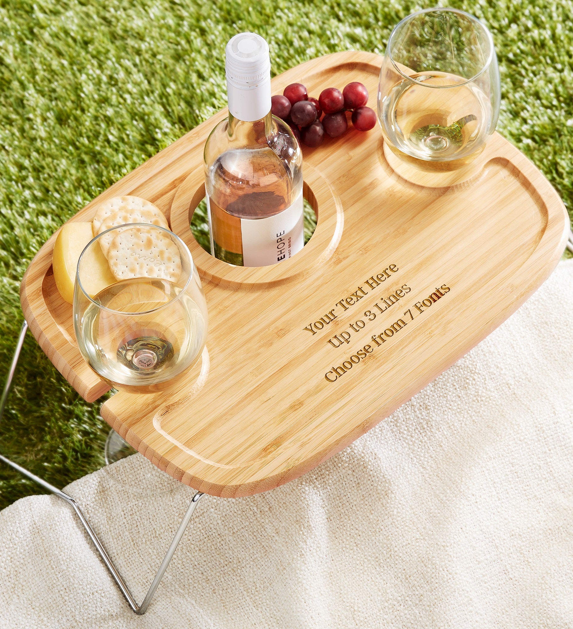 Write Your Own Personalized Wine Picnic Tray