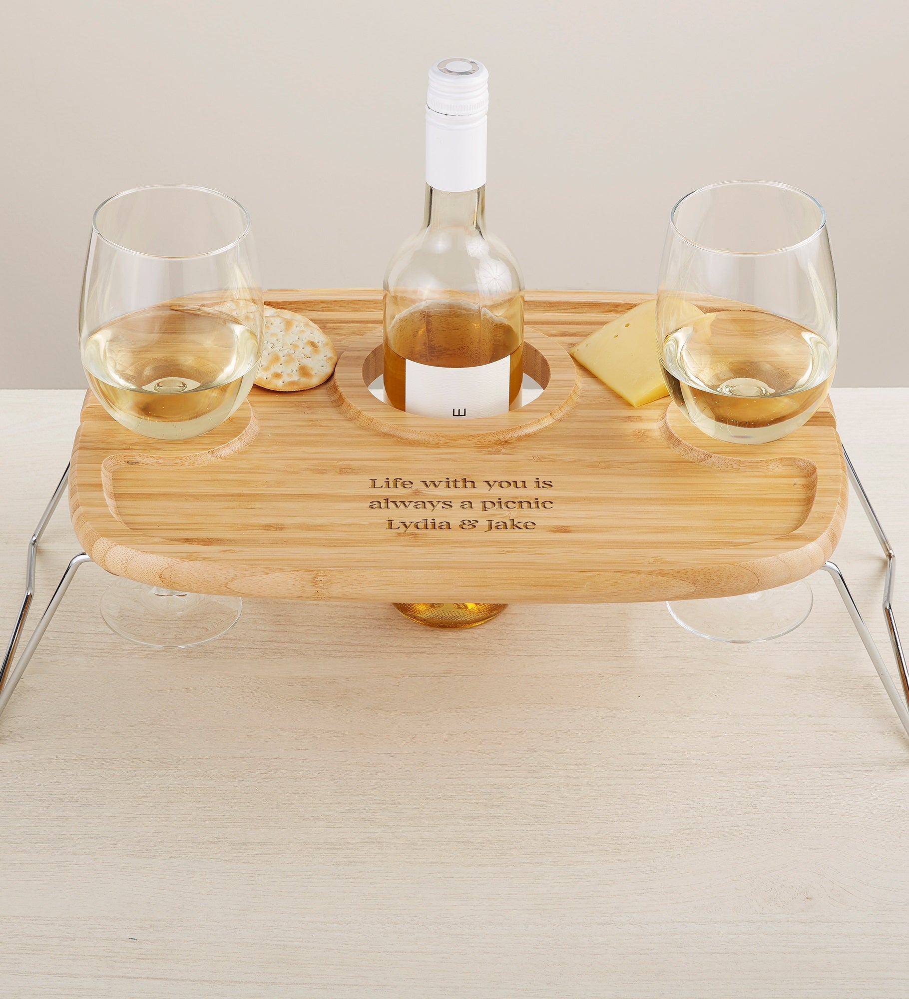 Write Your Own Personalized Wine Picnic Tray