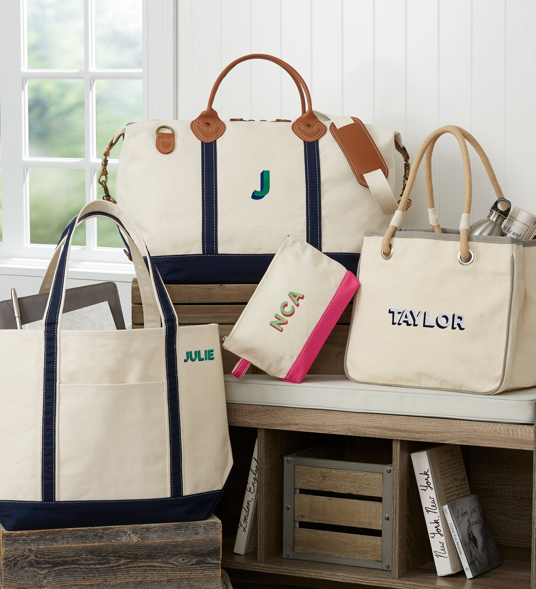 Shadow Name Canvas Rope Tote