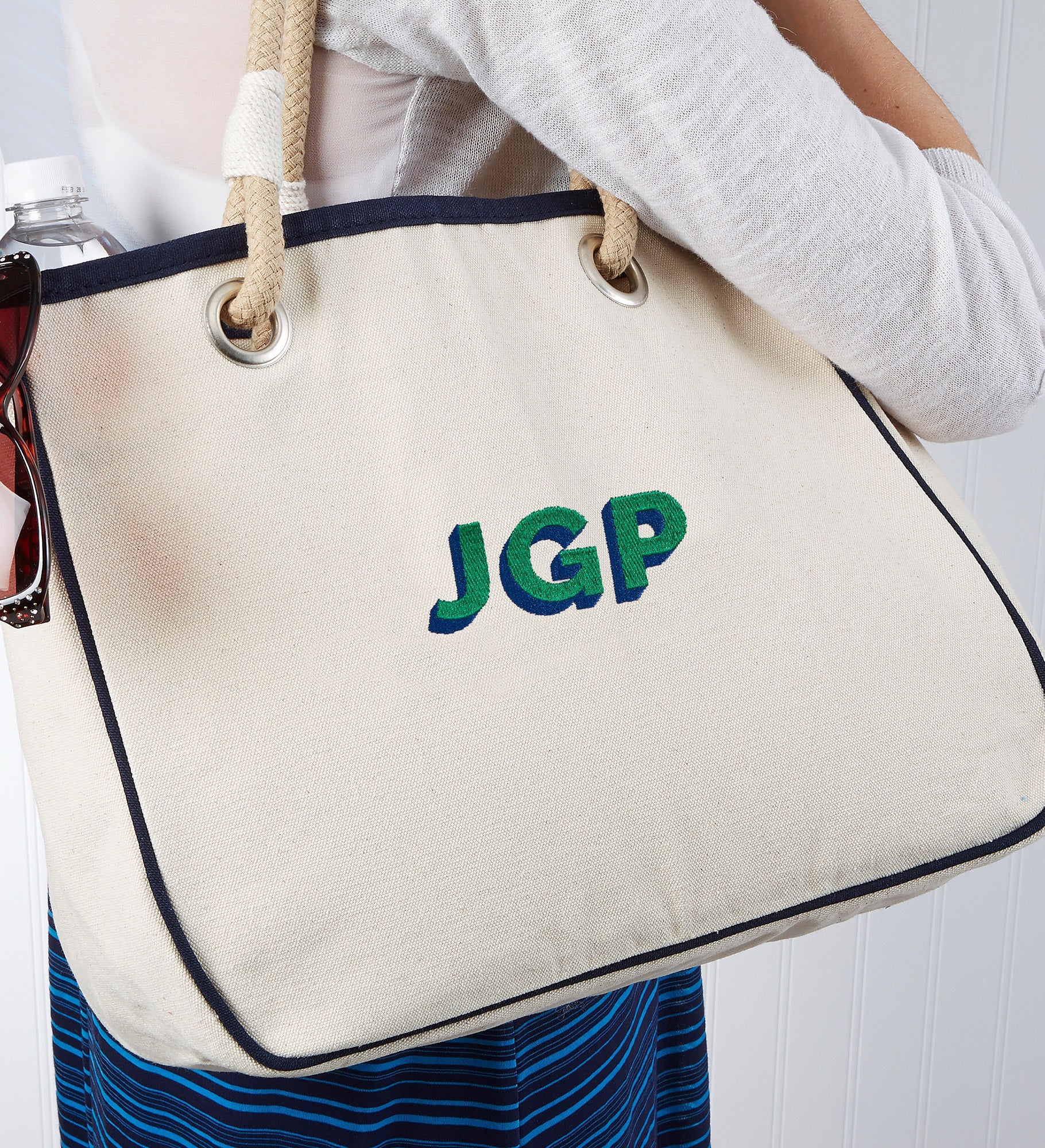 Shadow Name Canvas Rope Tote