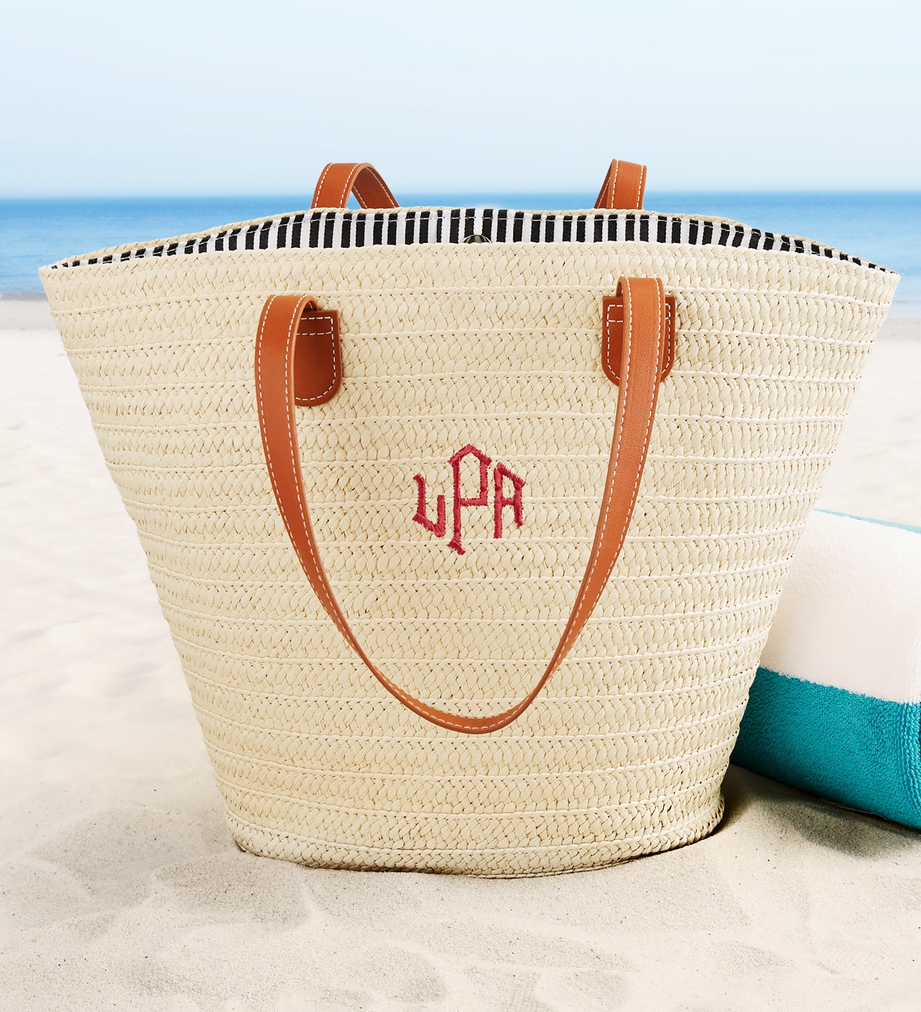 Classic Celebrations Personalized Straw Beach Bag