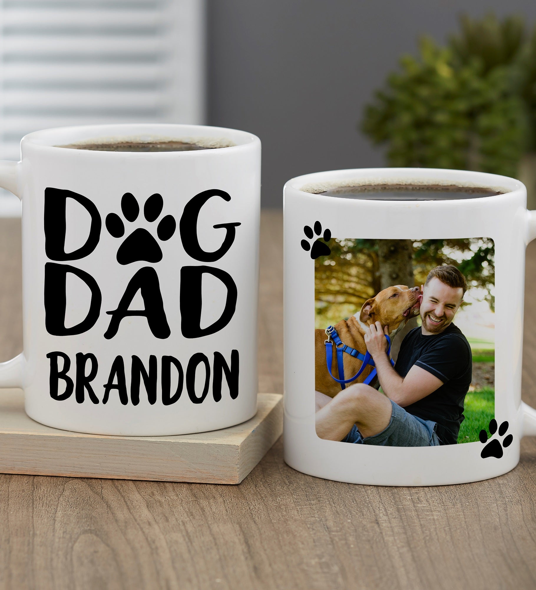 Dog Dad Personalized Photo Coffee Mugs