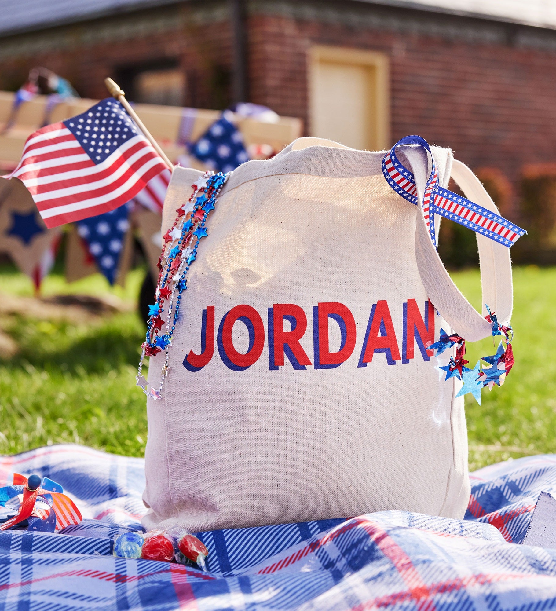 Shadow Name Personalized Canvas Tote Bags