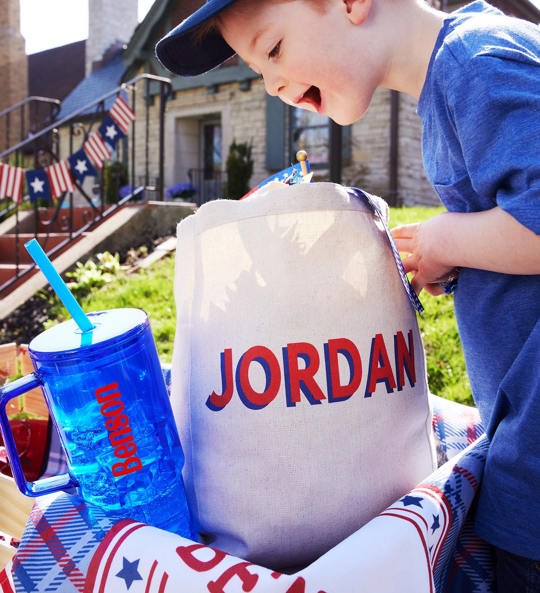 Shadow Name Personalized Canvas Tote Bags