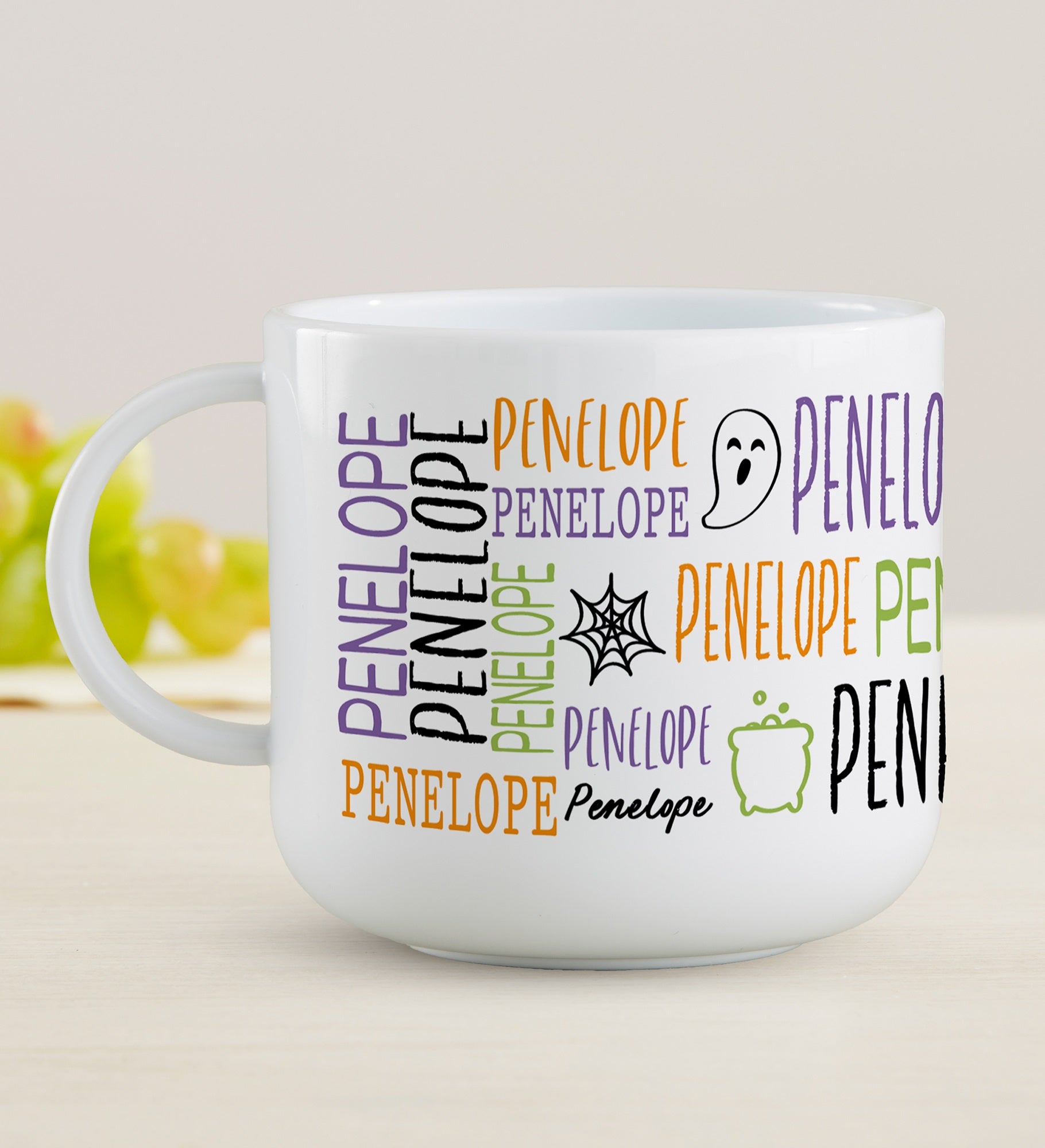 Halloween Repeating Name Personalized Kids Dinnerware