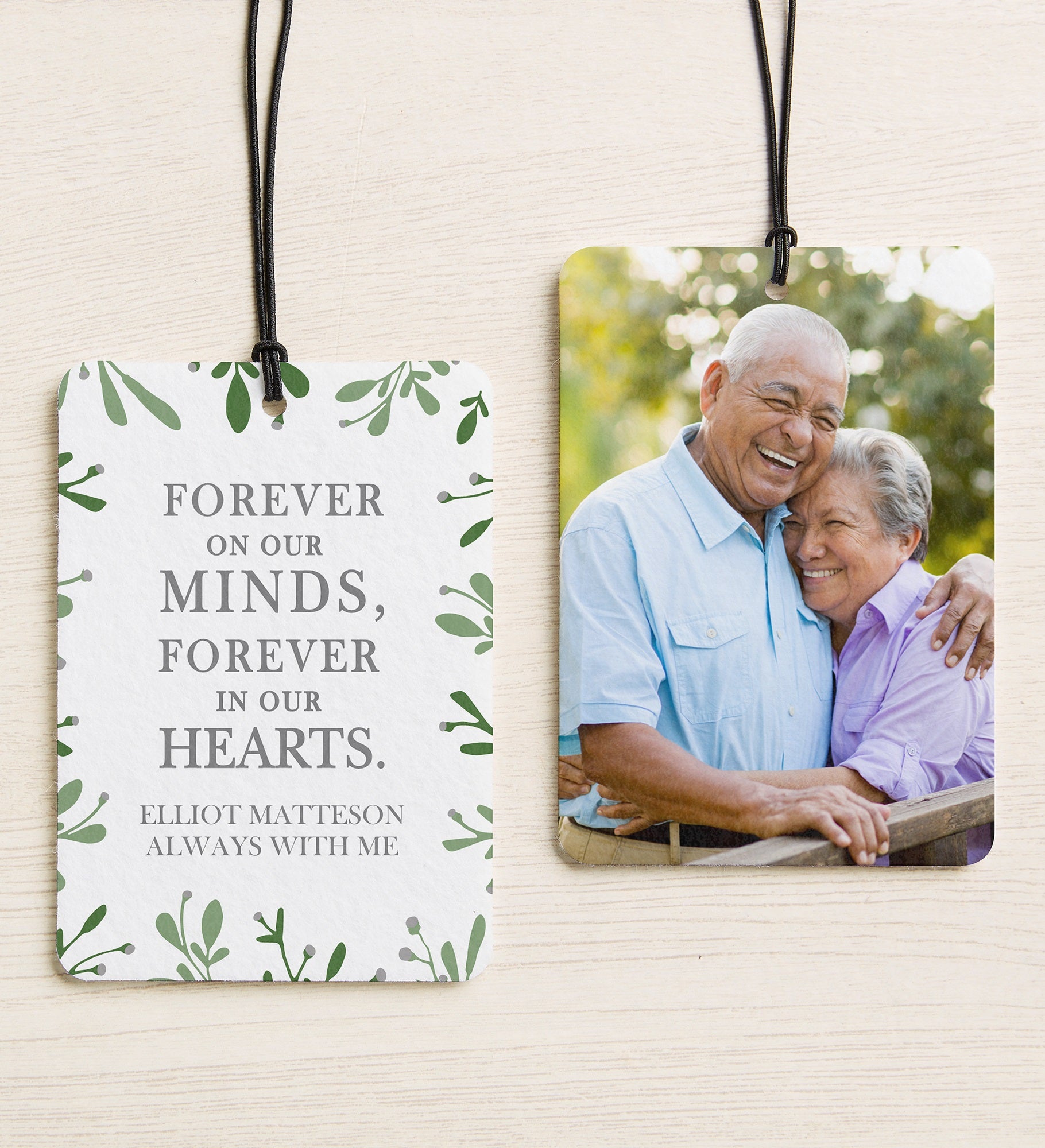 Botanical Memorial Personalized Car Air Freshener