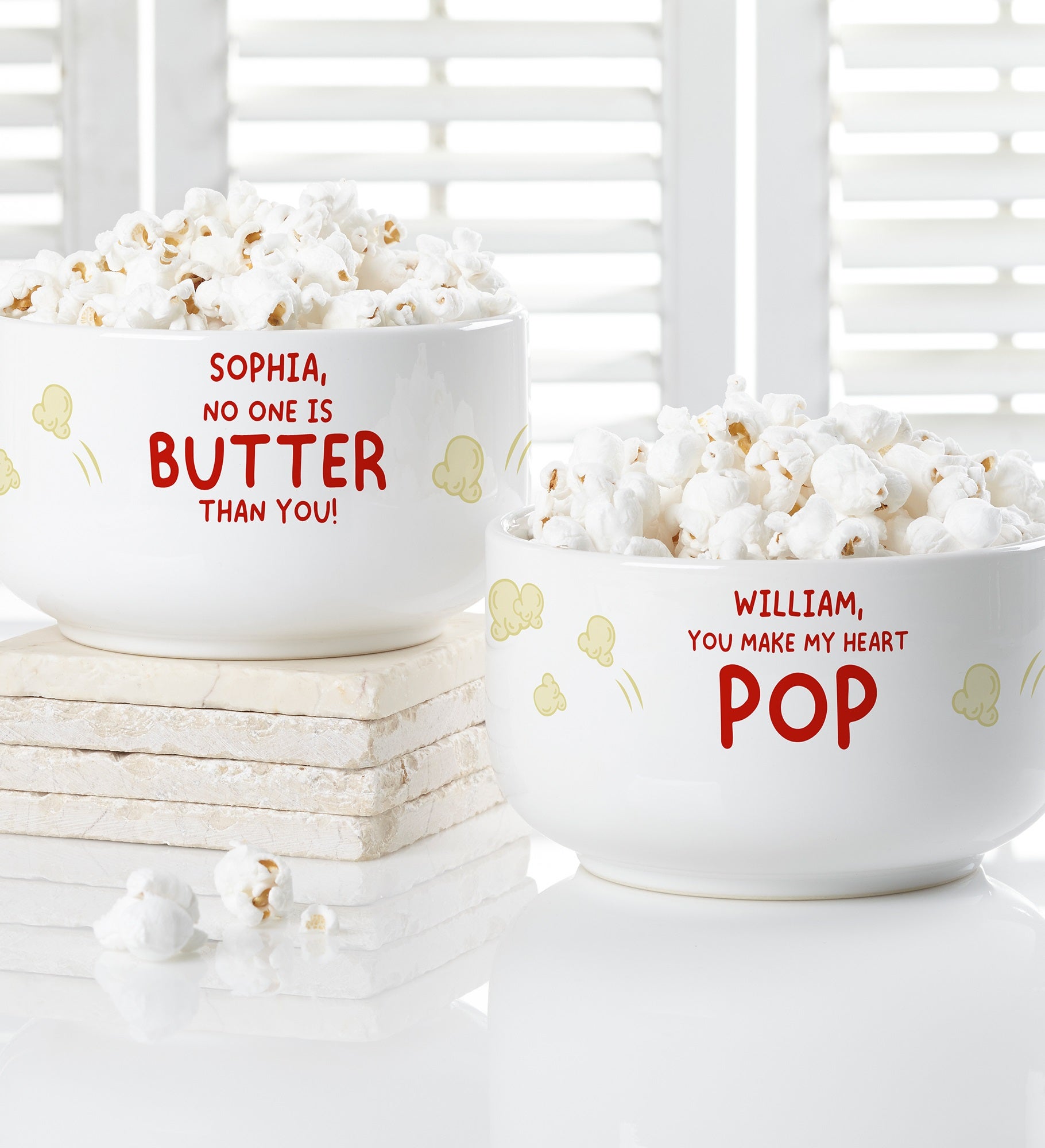 Pop of Love Personalized 14 oz. Snack Bowl