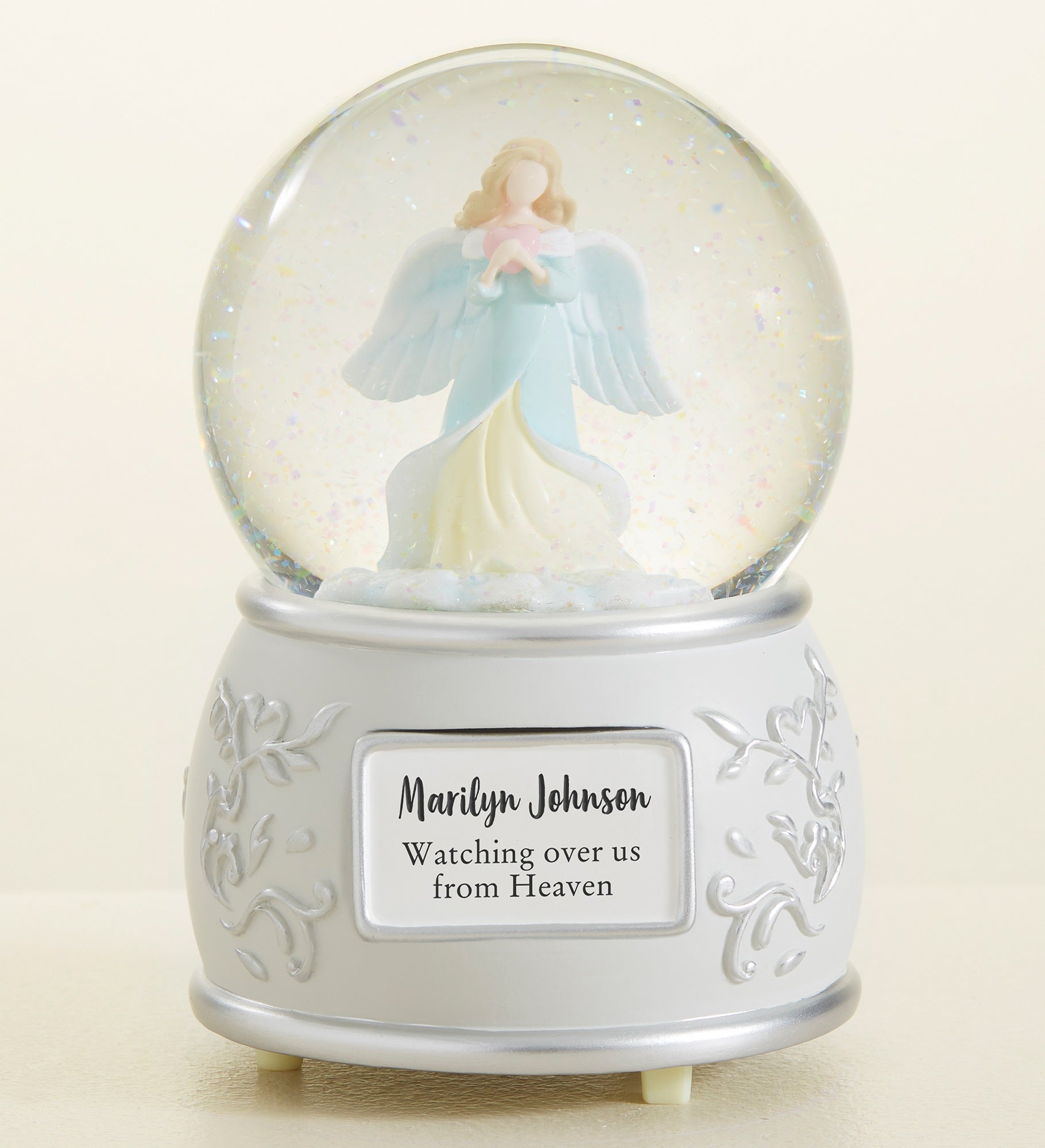 Memorial Angel Personalized Snow Globe 