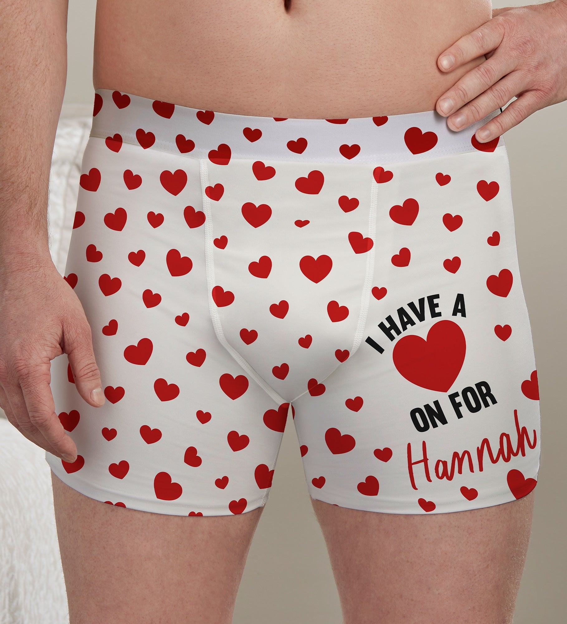 Heart On For Personalized Boxer Shorts