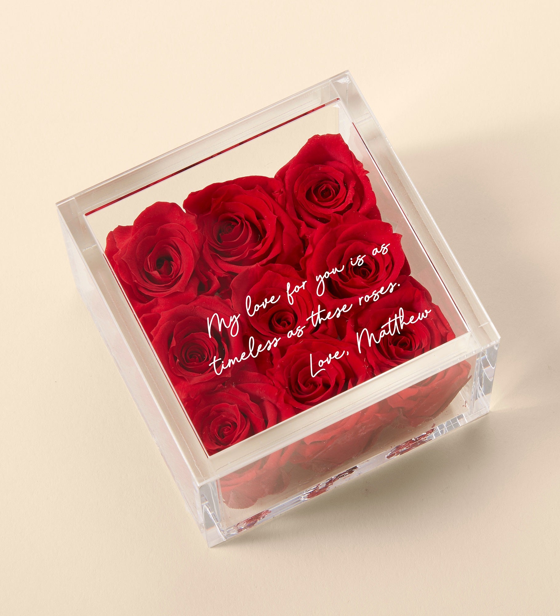 Magnificent Roses® Personalized Write Your Own Miniature Red Rose Keepsake Box