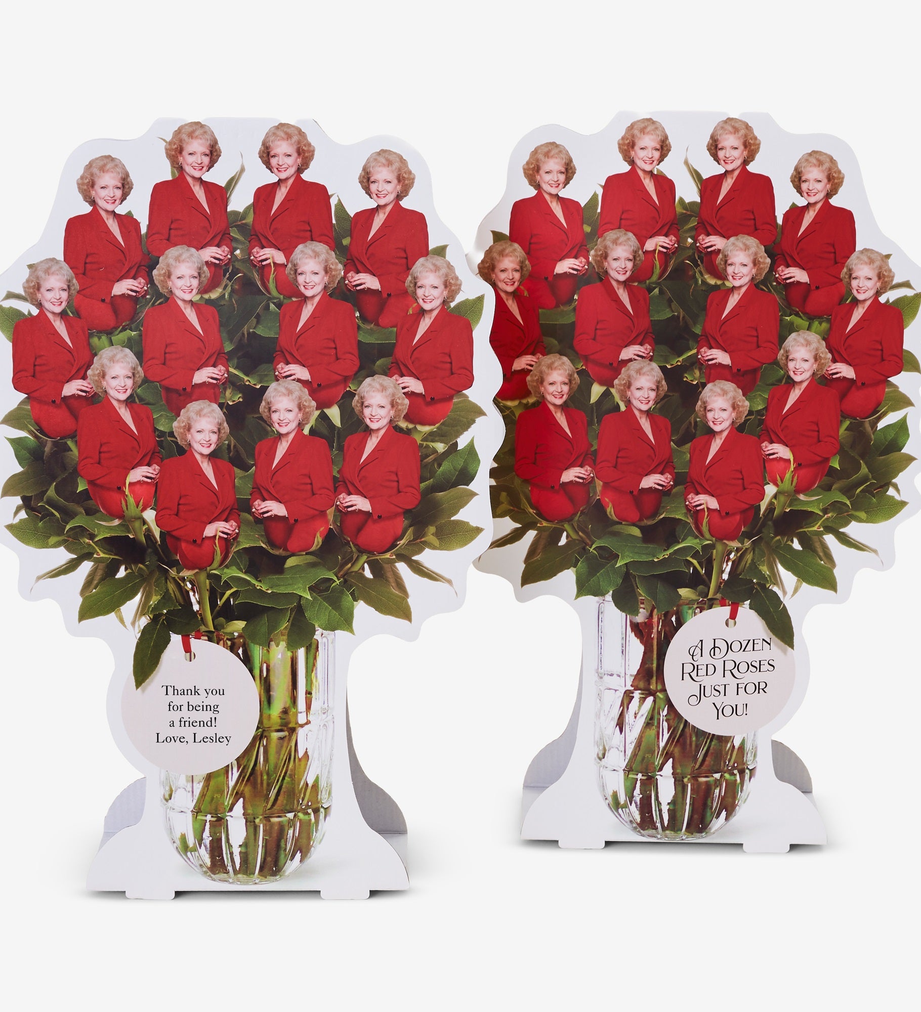 A Dozen Red Roses, Personalized Golden Girls Bouquet