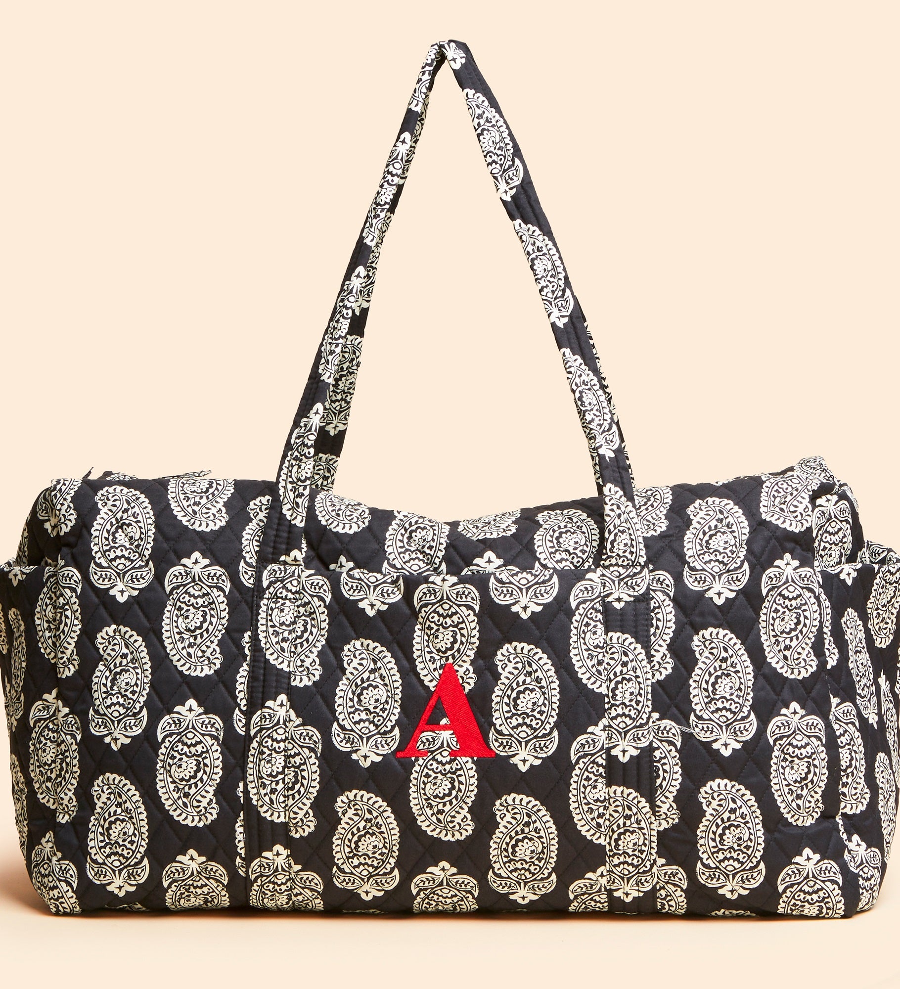 Vera Bradley Embroidered Iconic Paisley Original Duffel -Moonless Night