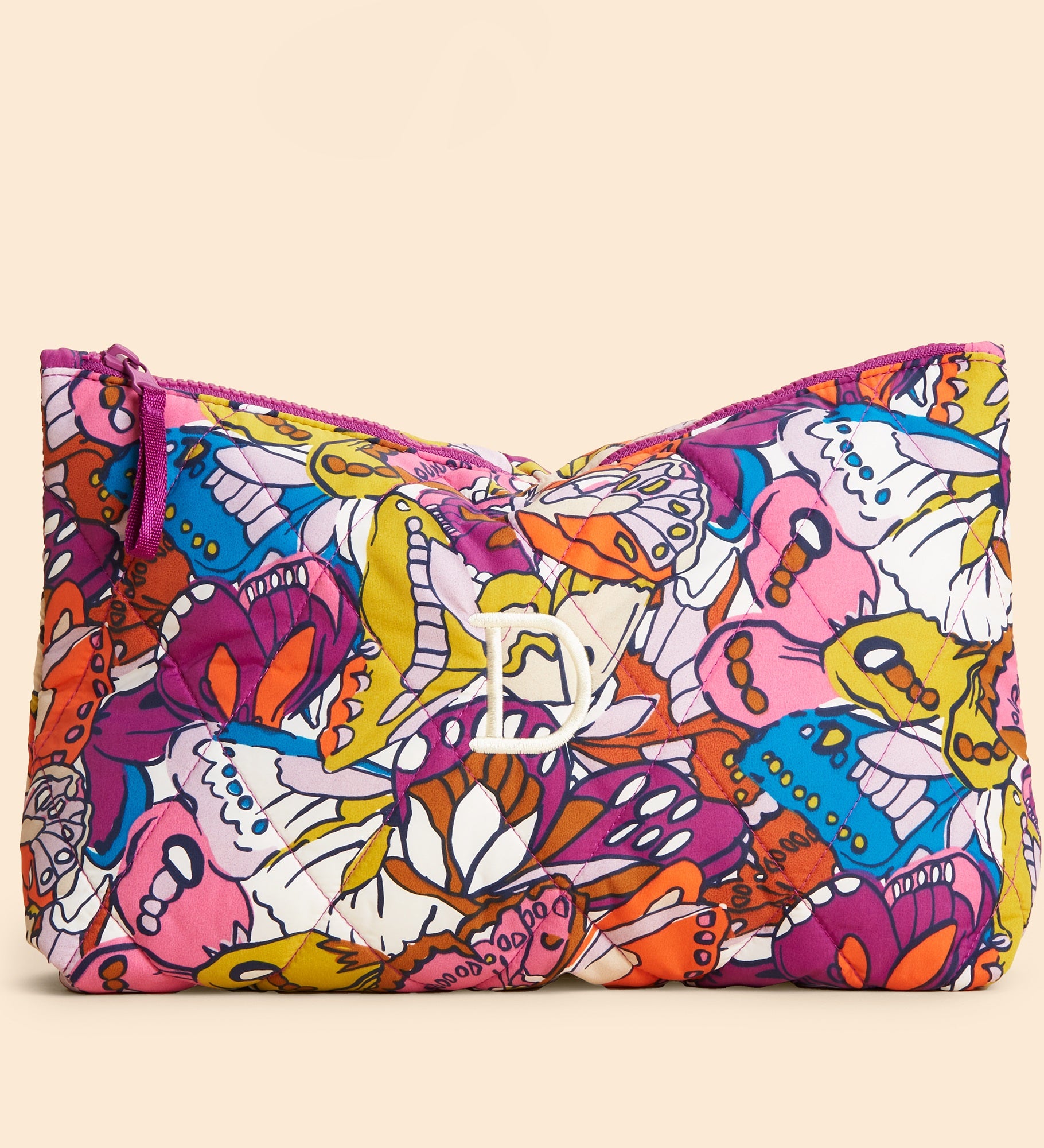 Vera Bradley Embroidered Large Pouch-Flutter