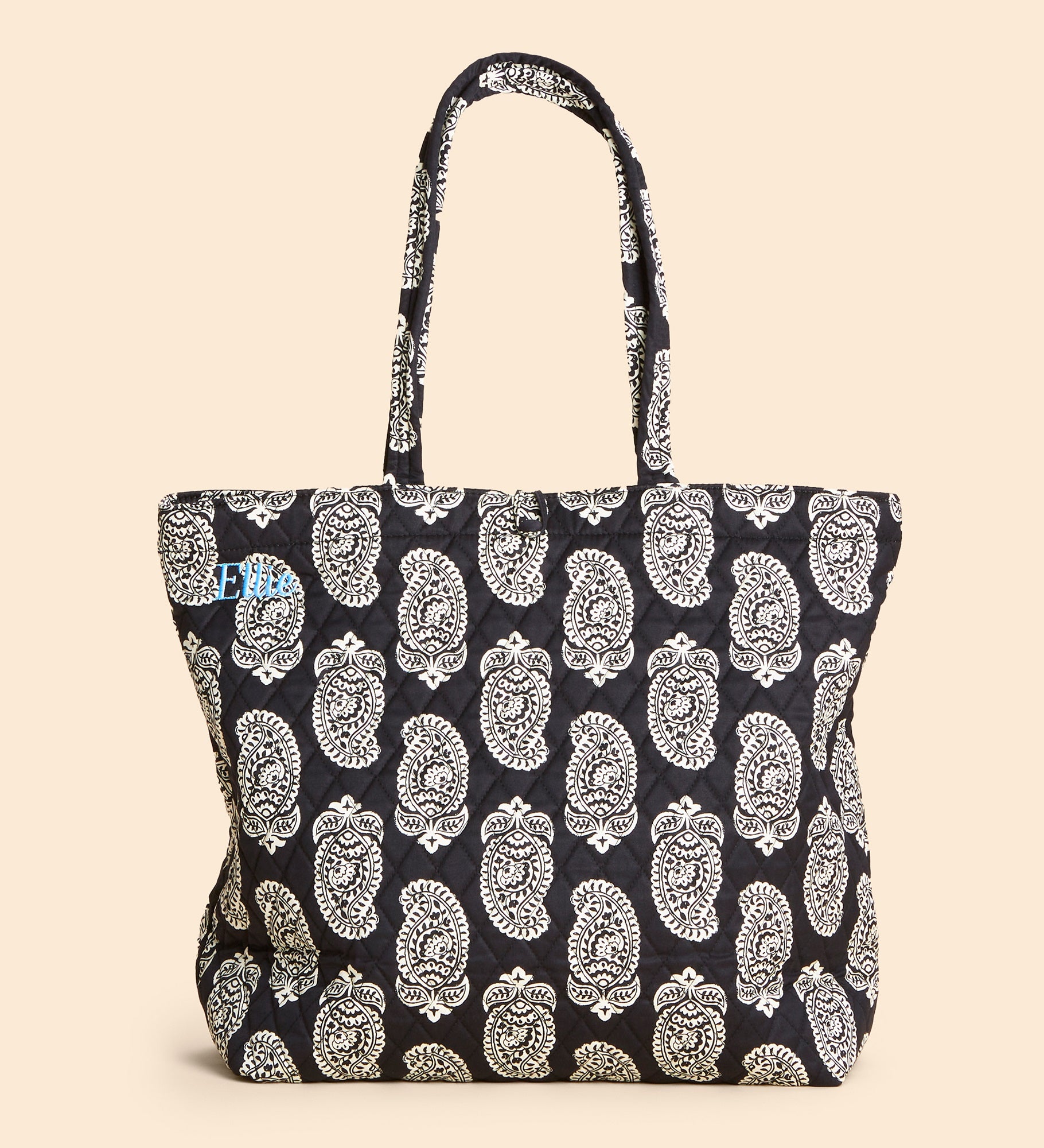 Vera Bradley Embroidered Iconic Paisley Original Tote-Moonless Night