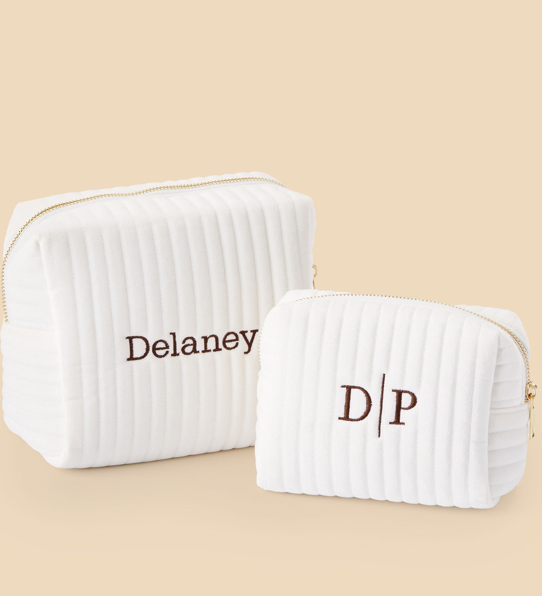 Classic Celebrations Embroidered Velvet Makeup Bags