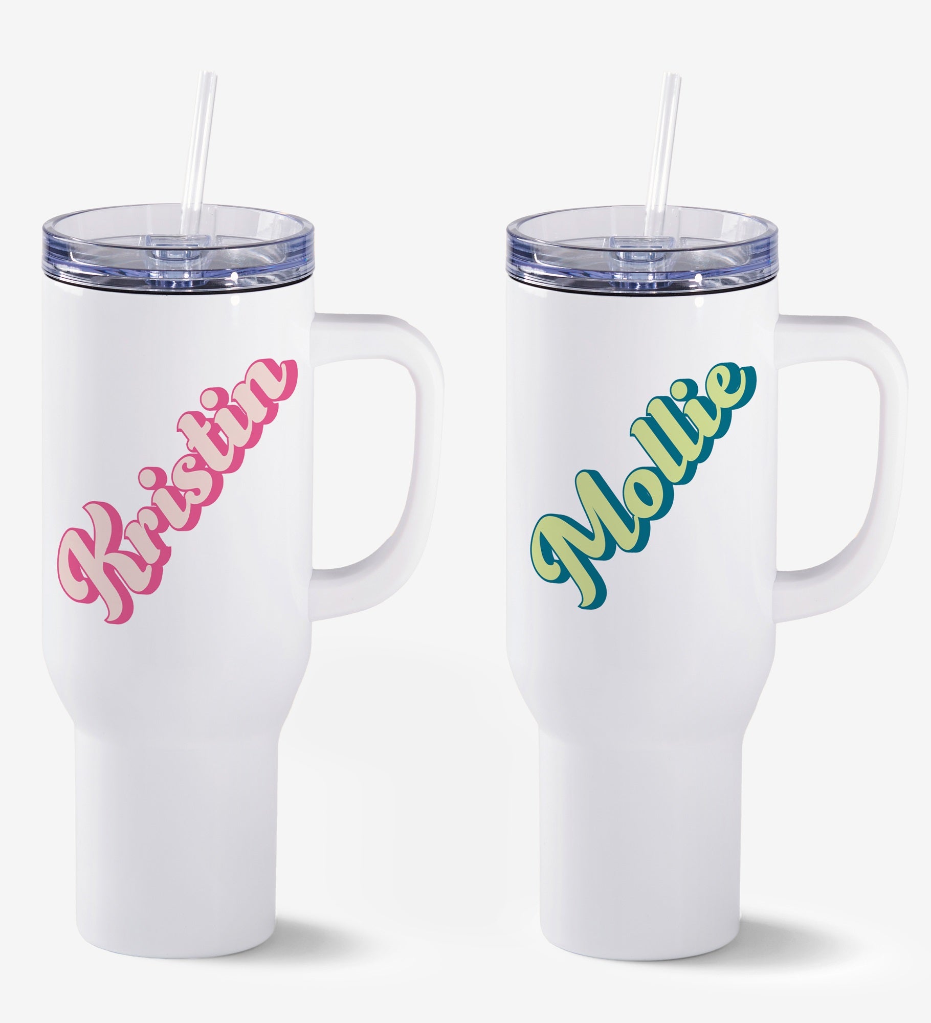 Retro Font Personalized White oz Tumbler