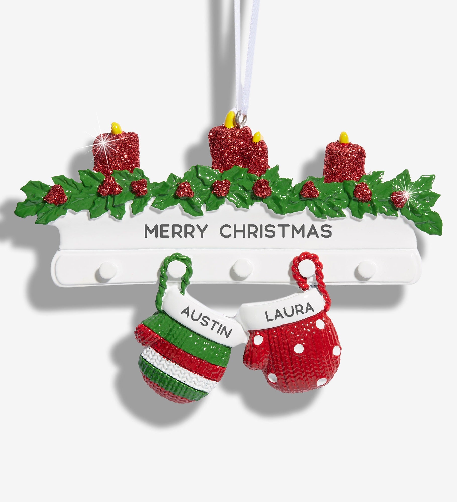 Cozy Mittens Family Personalized Ornament