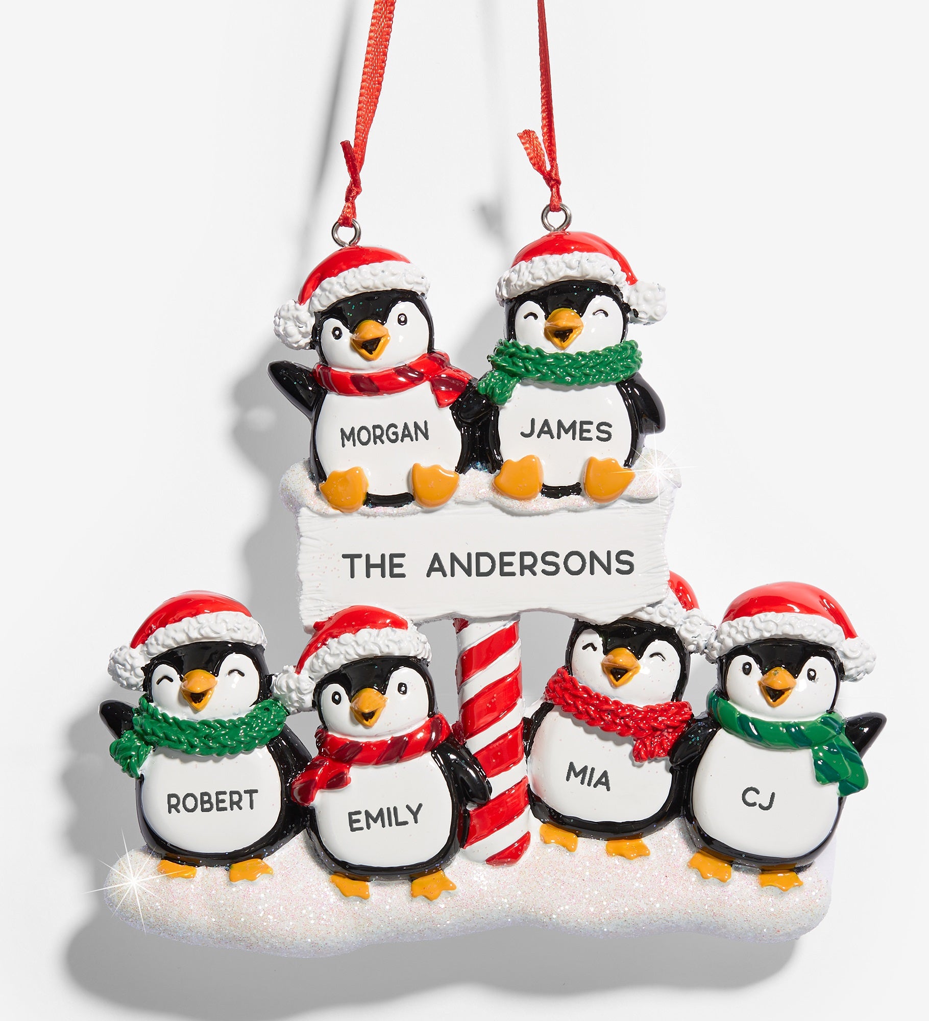 Penguin Family Personalized Ornament