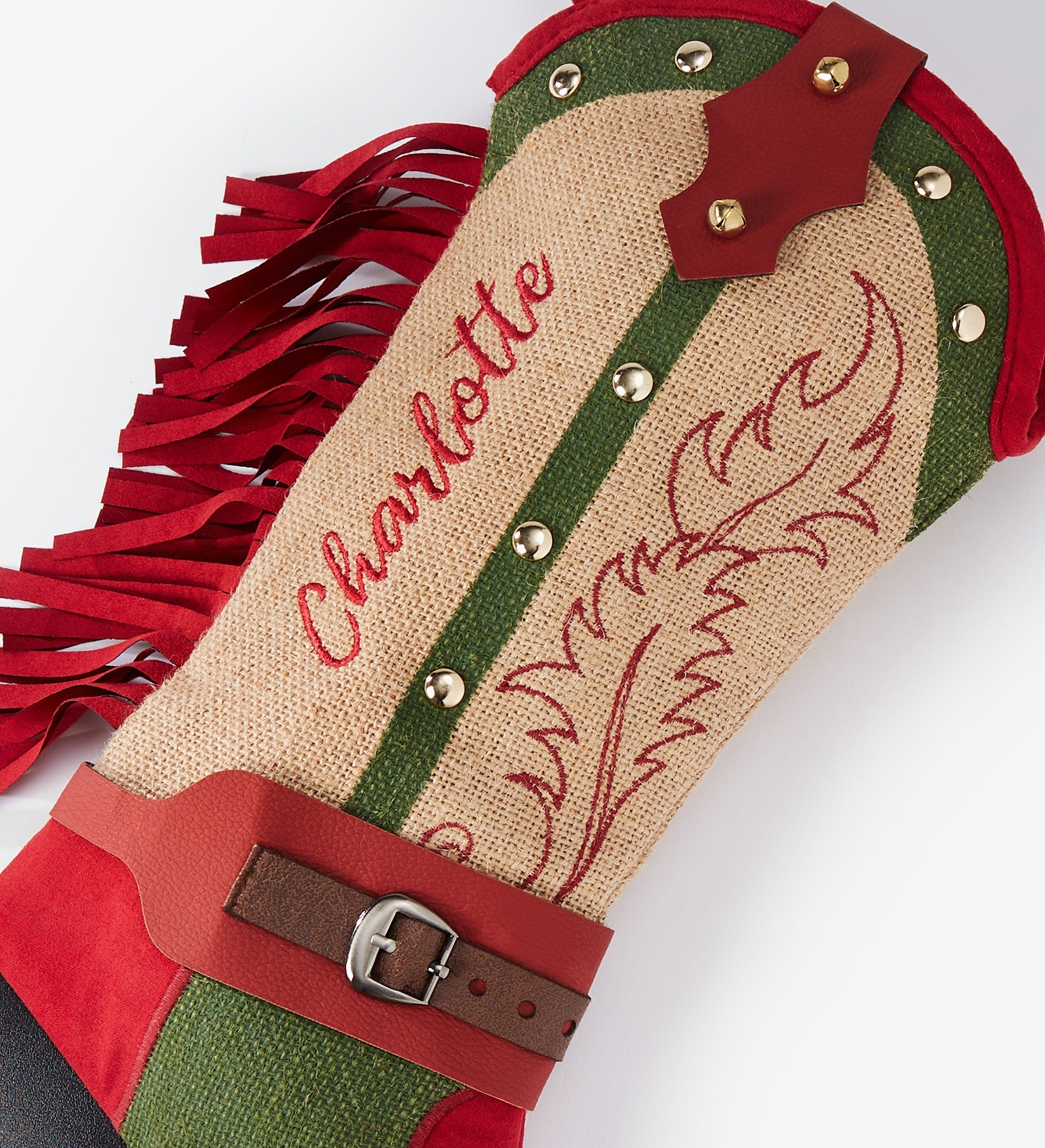 Cowgirl Boot Personalized Christmas Stocking