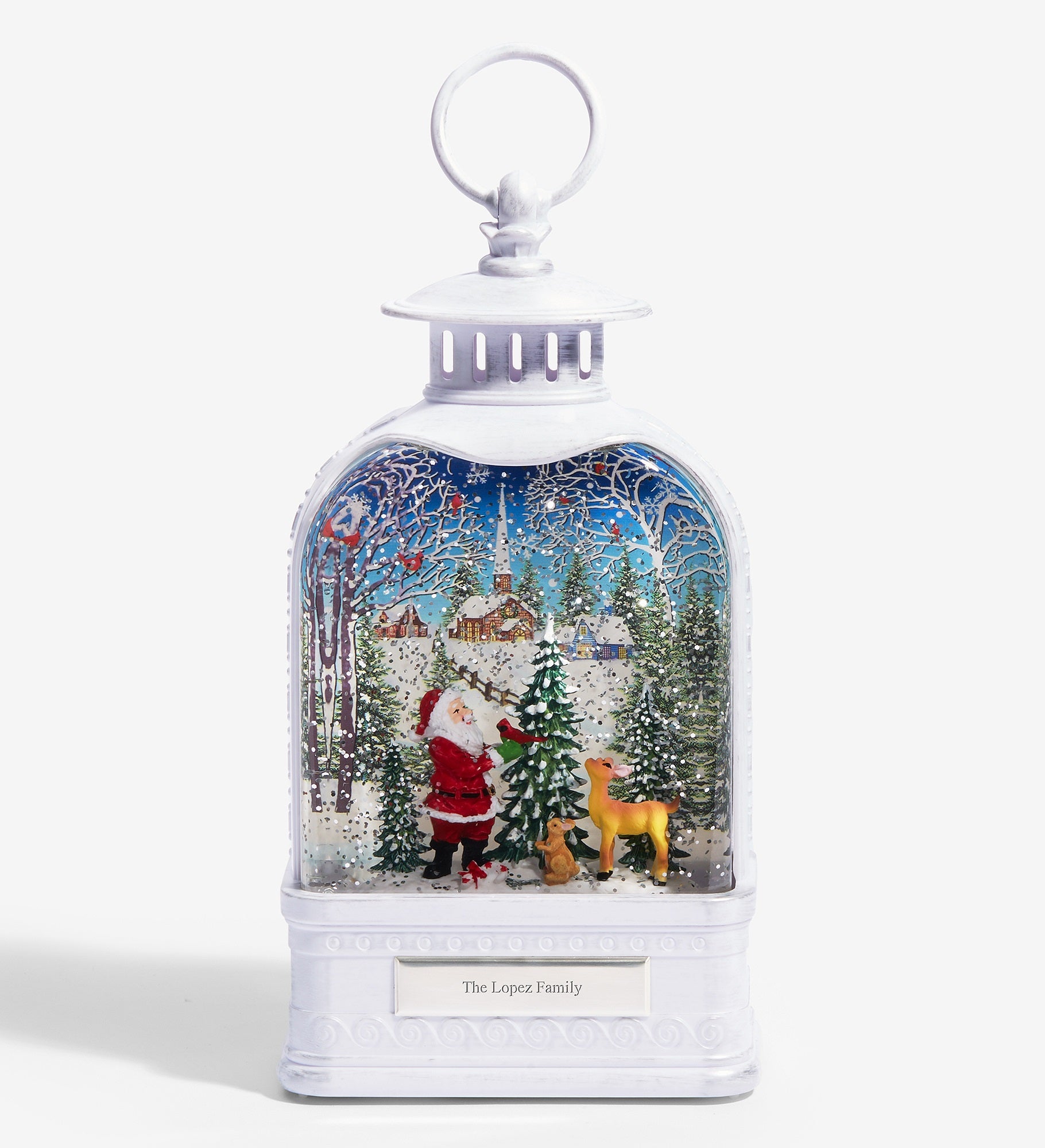 Santa Personalized LED Shimmer Water Lantern