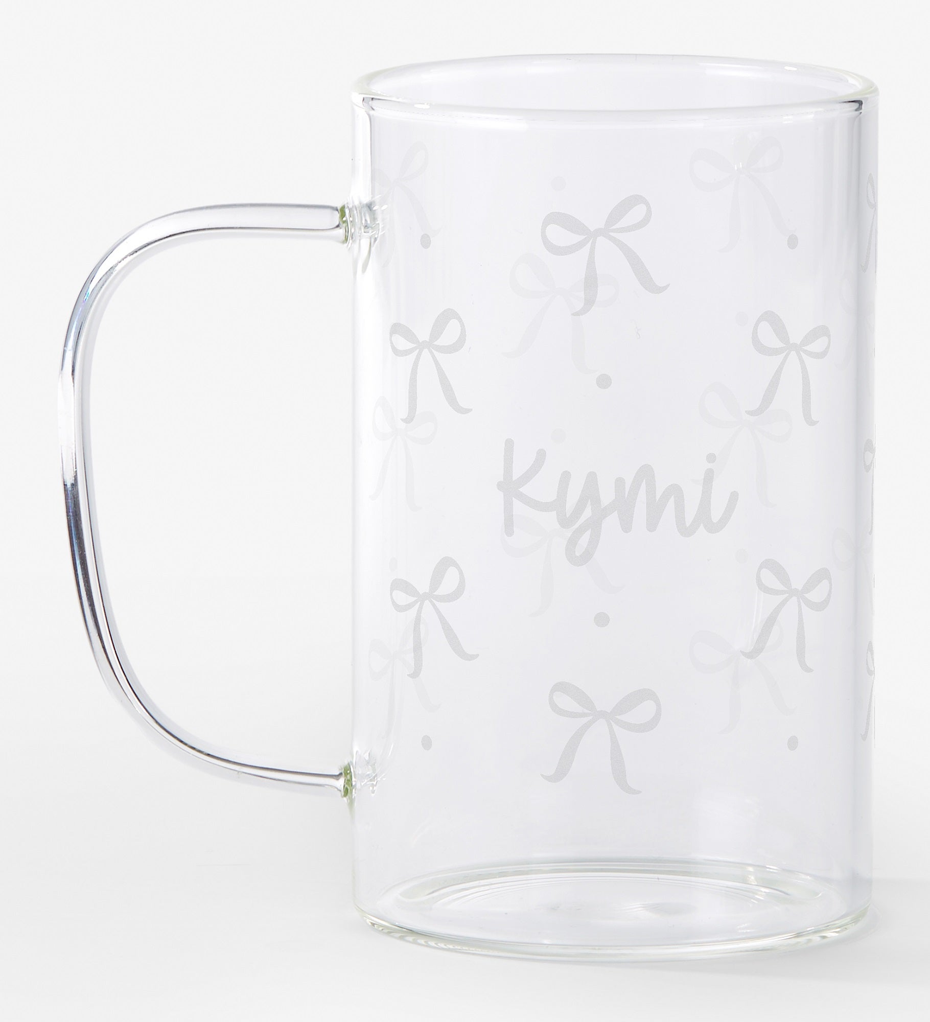 Repeating Icon Engraved 18oz Glass Mug